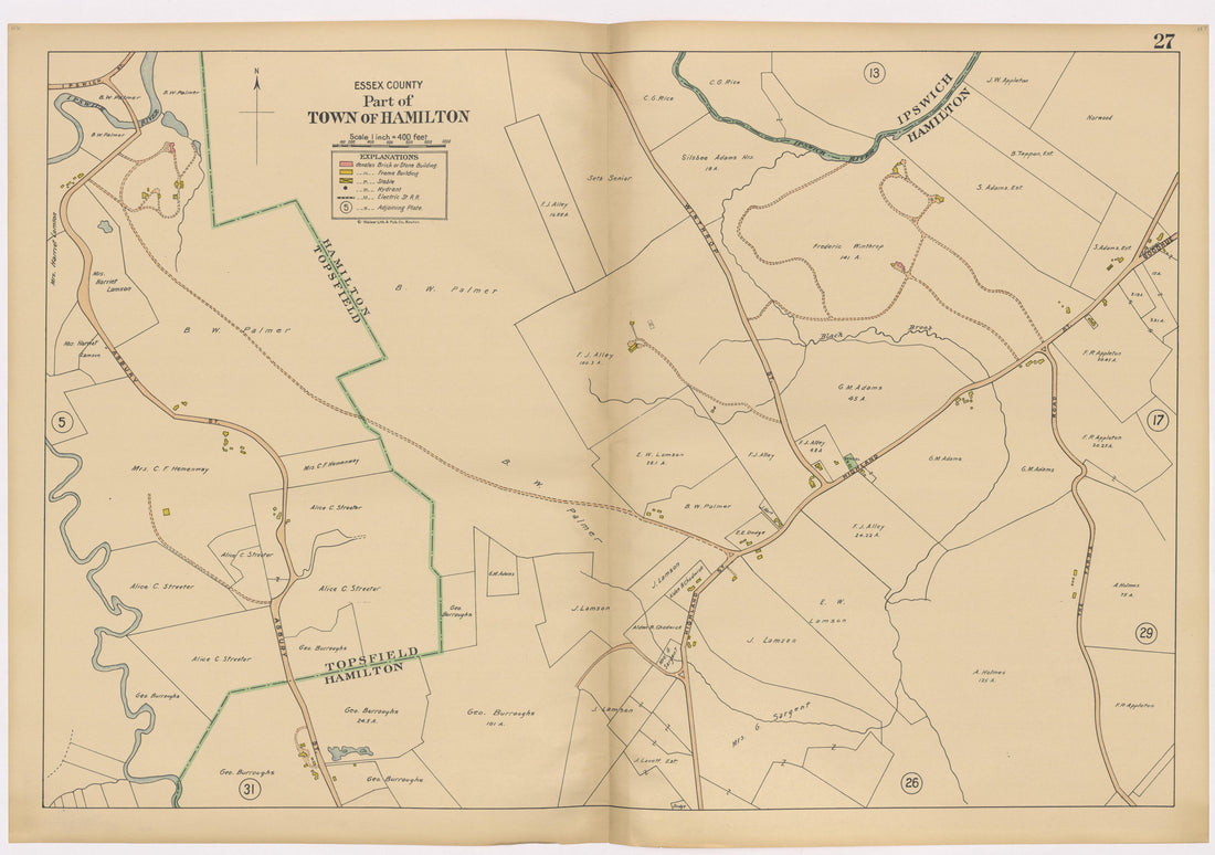 Image 31 of Atlas of the Towns of Topsfield, Ipswich, Essex, Hamilton and Wenham, Essex County, Massachusetts from Atlas of the Towns of Topsfield, Ipswich, Essex, Hamilton and Wenham, Essex County, Massachusetts 1910 by Relic Map Company