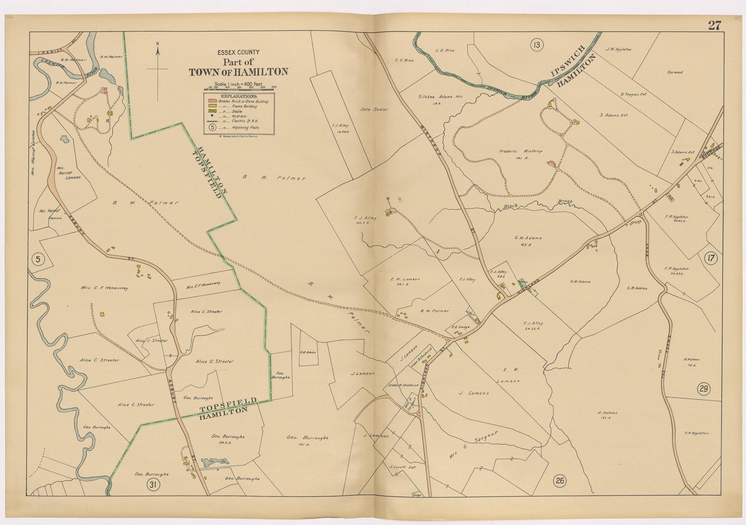 Image 31 of Atlas of the Towns of Topsfield, Ipswich, Essex, Hamilton and Wenham, Essex County, Massachusetts from Atlas of the Towns of Topsfield, Ipswich, Essex, Hamilton and Wenham, Essex County, Massachusetts 1910 by Relic Map Company
