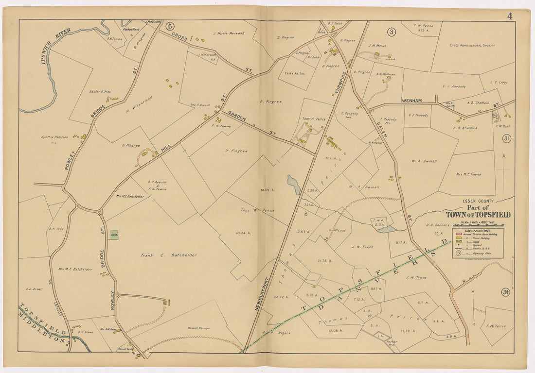 Image 8 of Atlas of the Towns of Topsfield, Ipswich, Essex, Hamilton and Wenham, Essex County, Massachusetts from Atlas of the Towns of Topsfield, Ipswich, Essex, Hamilton and Wenham, Essex County, Massachusetts 1910 by Relic Map Company
