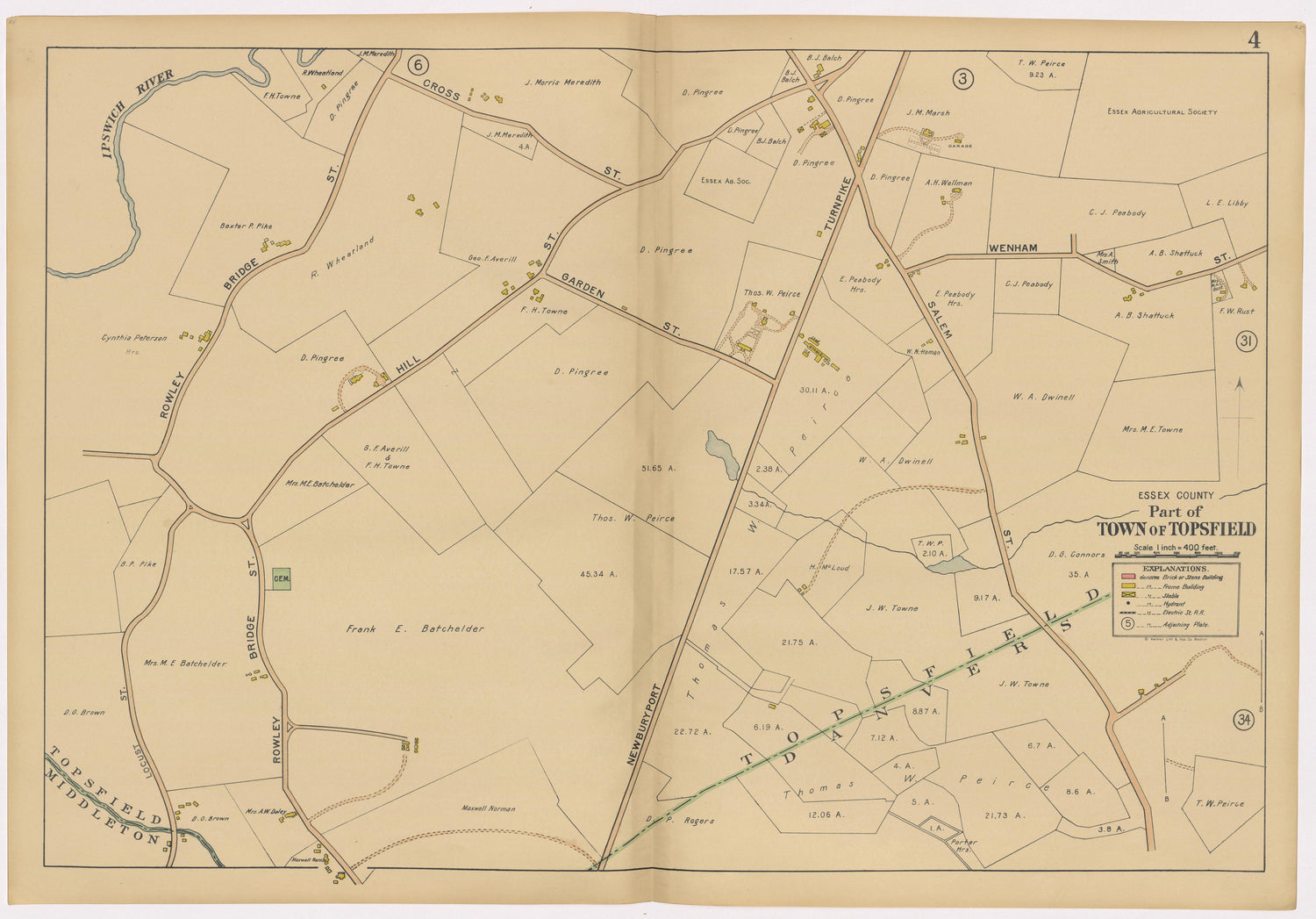 Image 8 of Atlas of the Towns of Topsfield, Ipswich, Essex, Hamilton and Wenham, Essex County, Massachusetts from Atlas of the Towns of Topsfield, Ipswich, Essex, Hamilton and Wenham, Essex County, Massachusetts 1910 by Relic Map Company