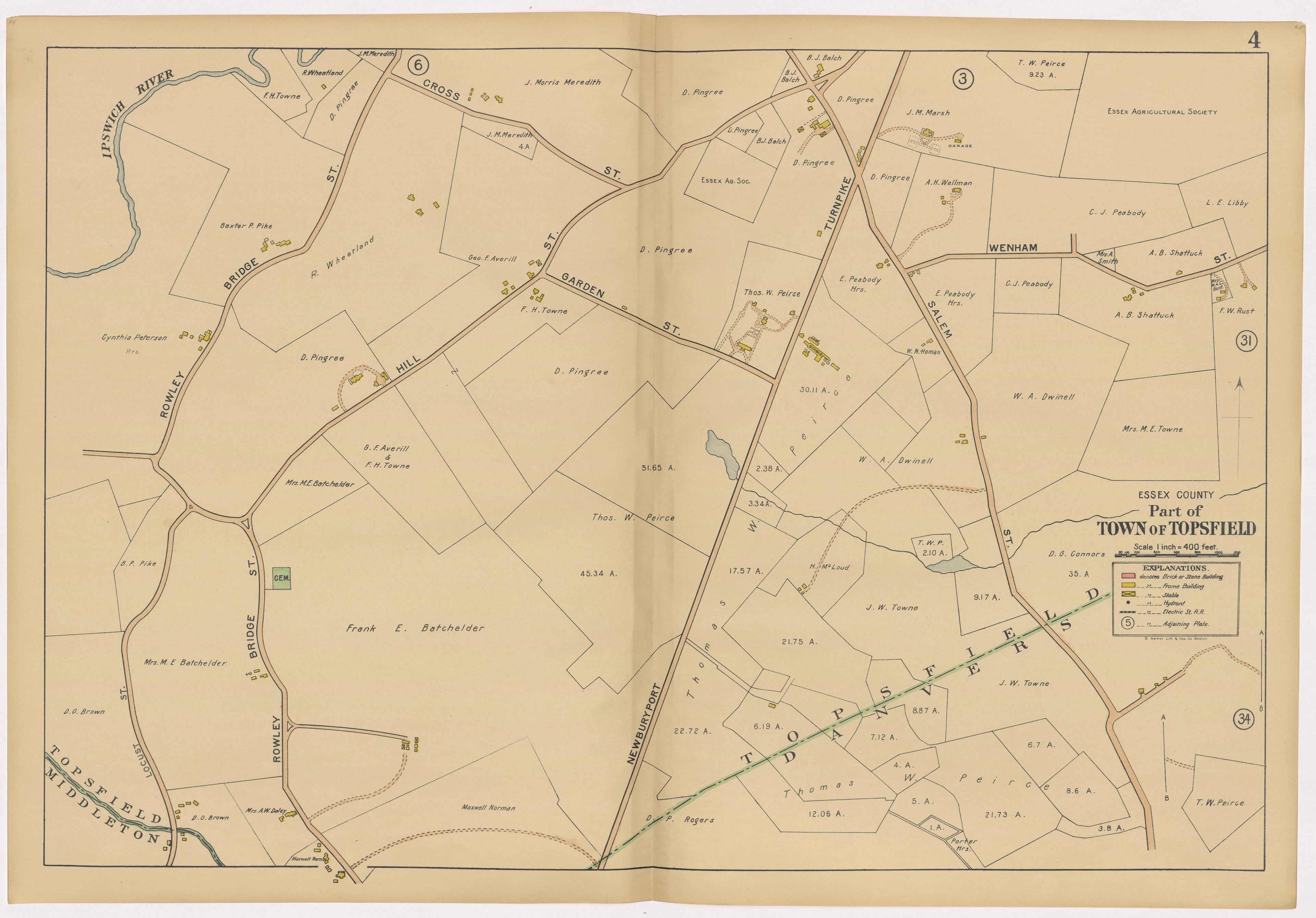 Image 8 of Atlas of the Towns of Topsfield, Ipswich, Essex, Hamilton and Wenham, Essex County, Massachusetts from Atlas of the Towns of Topsfield, Ipswich, Essex, Hamilton and Wenham, Essex County, Massachusetts 1910 by Relic Map Company