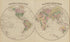 Western Hemisphere; Eastern Hemisphere from Atlas of Fifteen Miles Around Baltimore, Including Anne Arundel County, Maryland 1878 by Relic Map Company