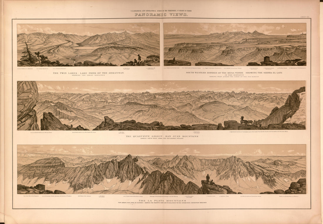 This old map of Colorado,  was created by Geological and Geographical Survey of the Territories (U.S.)|Hayden, F. V. (Ferdinand Vandeveer) in 1877
