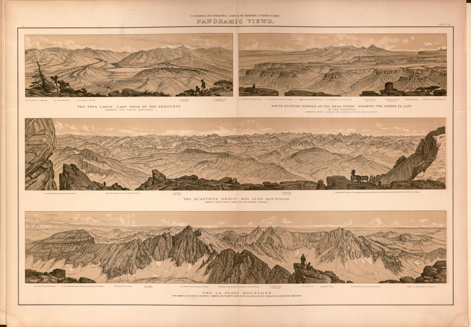 This old map of Colorado,  was created by Geological and Geographical Survey of the Territories (U.S.)|Hayden, F. V. (Ferdinand Vandeveer) in 1877