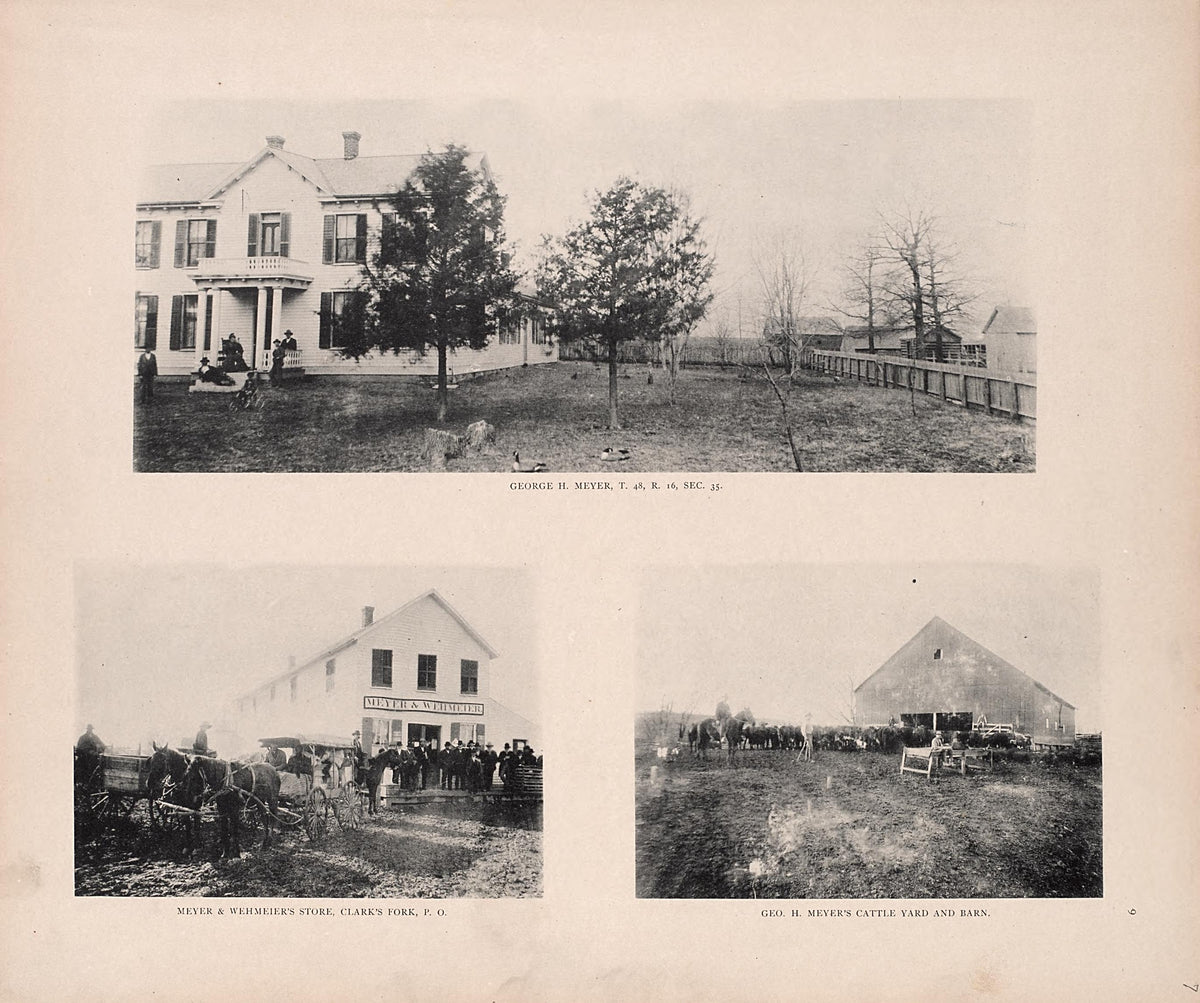 Residences from Illustrated Historical Atlas of Cooper County, Missouri : Compiled and Published from Official Records and Personal Examination 1897 by Relic Map Company