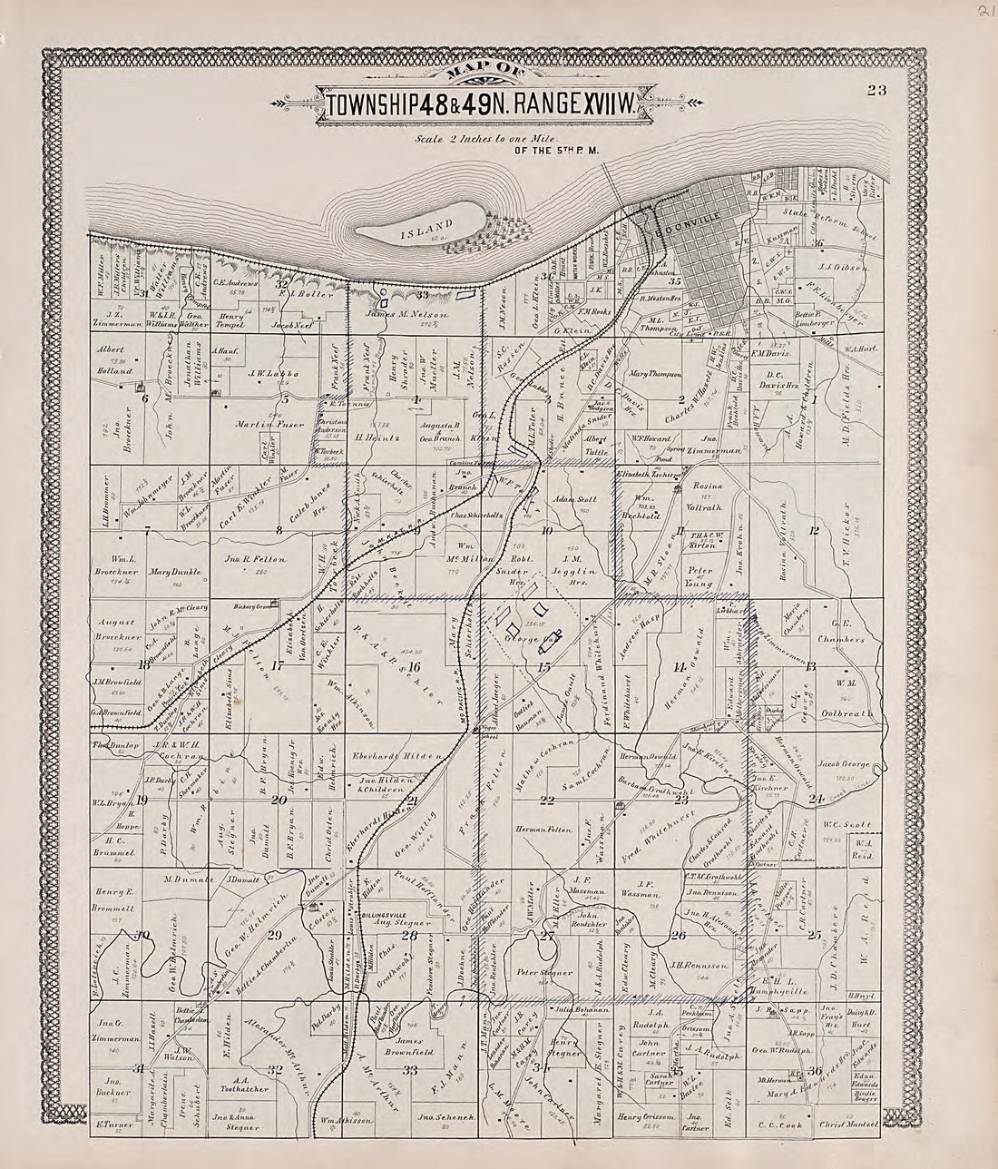 This old map of Cooper County, Missouri,  was created by Central Map Co|Wangersheim, S. in 1897