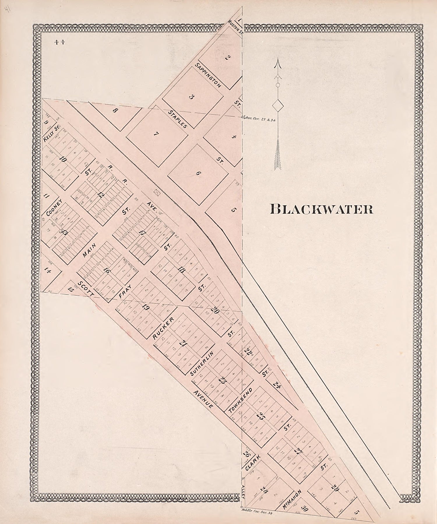 Blackwater from Illustrated Historical Atlas of Cooper County, Missouri : Compiled and Published from Official Records and Personal Examination 1897 by Relic Map Company