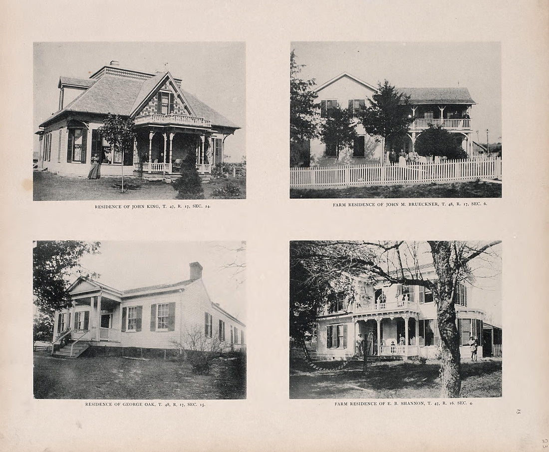Residences from Illustrated Historical Atlas of Cooper County, Missouri : Compiled and Published from Official Records and Personal Examination 1897 by Relic Map Company