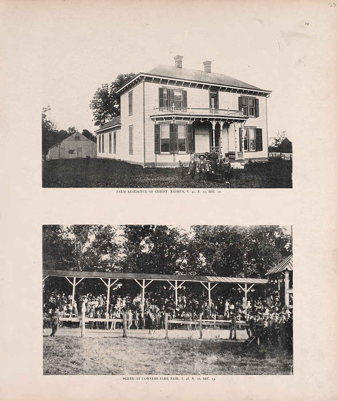 Residence; Scene at Conners Park Fair from Illustrated Historical Atlas of Cooper County, Missouri : Compiled and Published from Official Records and Personal Examination 1897 by Relic Map Company
