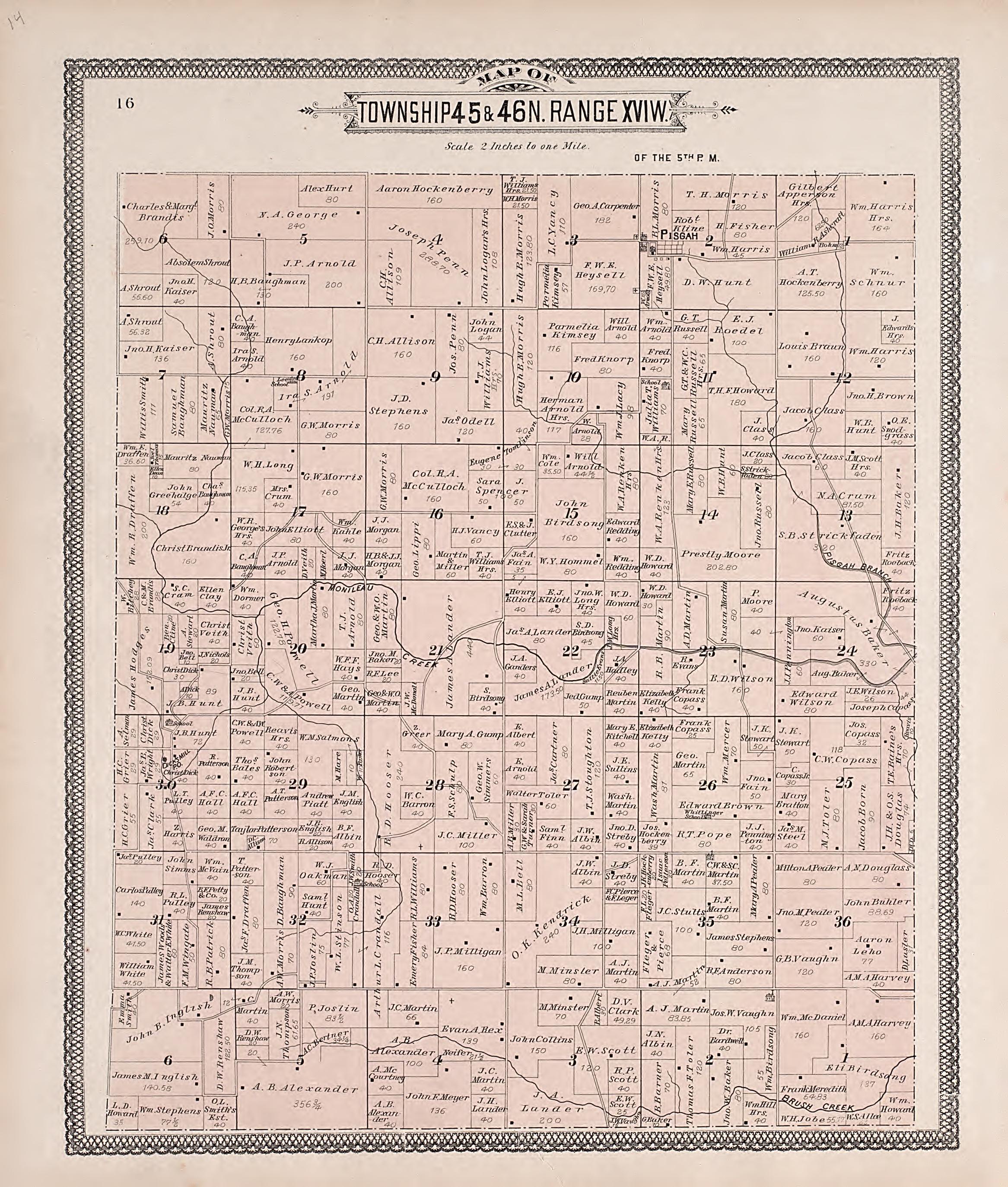This old map of Cooper County, Missouri,  was created by Central Map Co|Wangersheim, S. in 1897