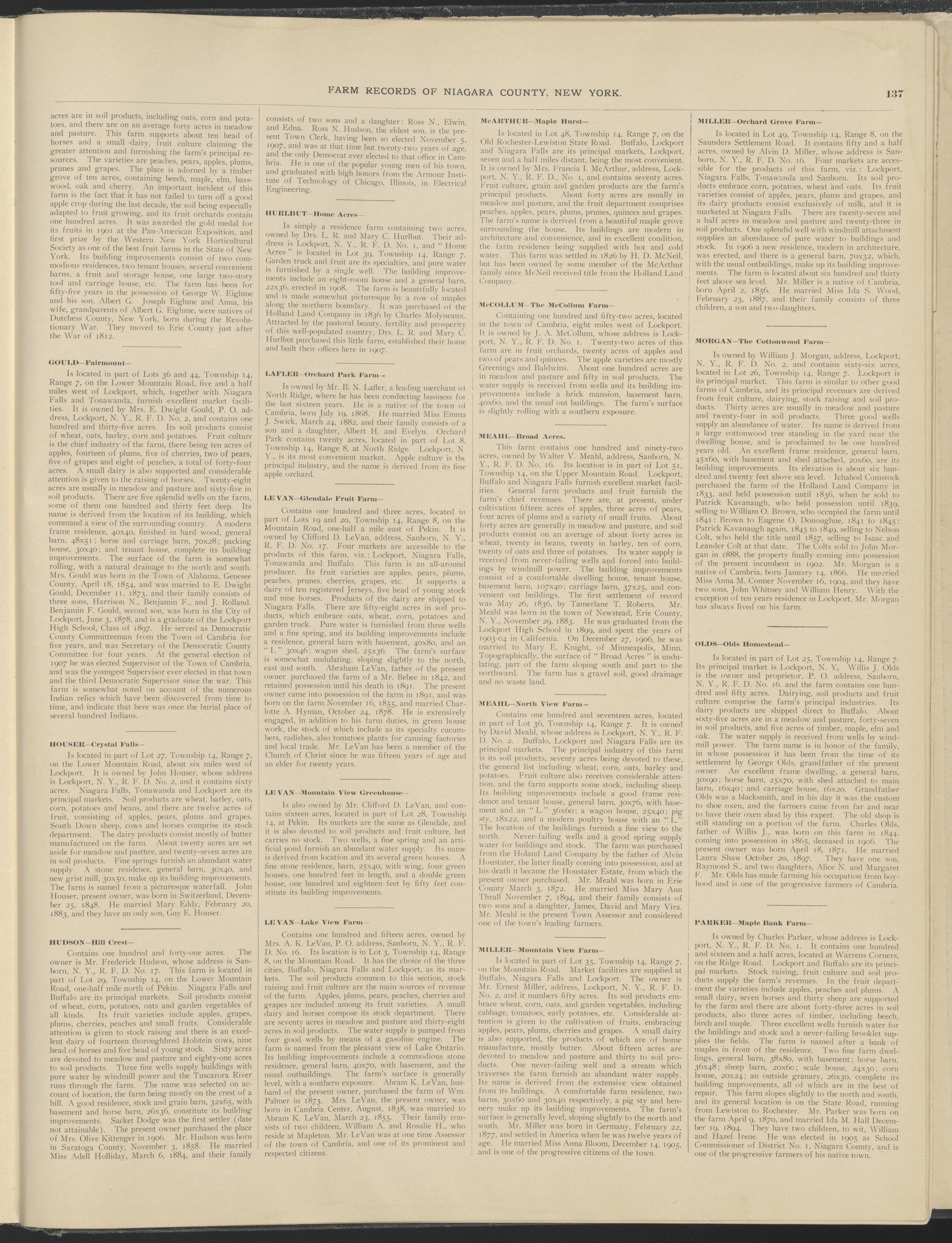 Image 76 of New Century Atlas, Niagara County, New York from New Century Atlas, Niagara County, New York : from Government Surveys, Official Records and General Compilations and Notations 1908 by Relic Map Company