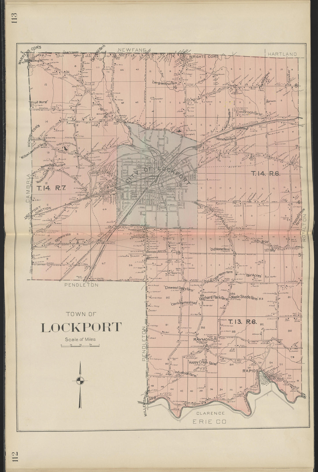 This old map of New York, New York (State), Niagara County,  was created by Century Map Company|Ogden, L. J. G.|Westgard, William in 1908