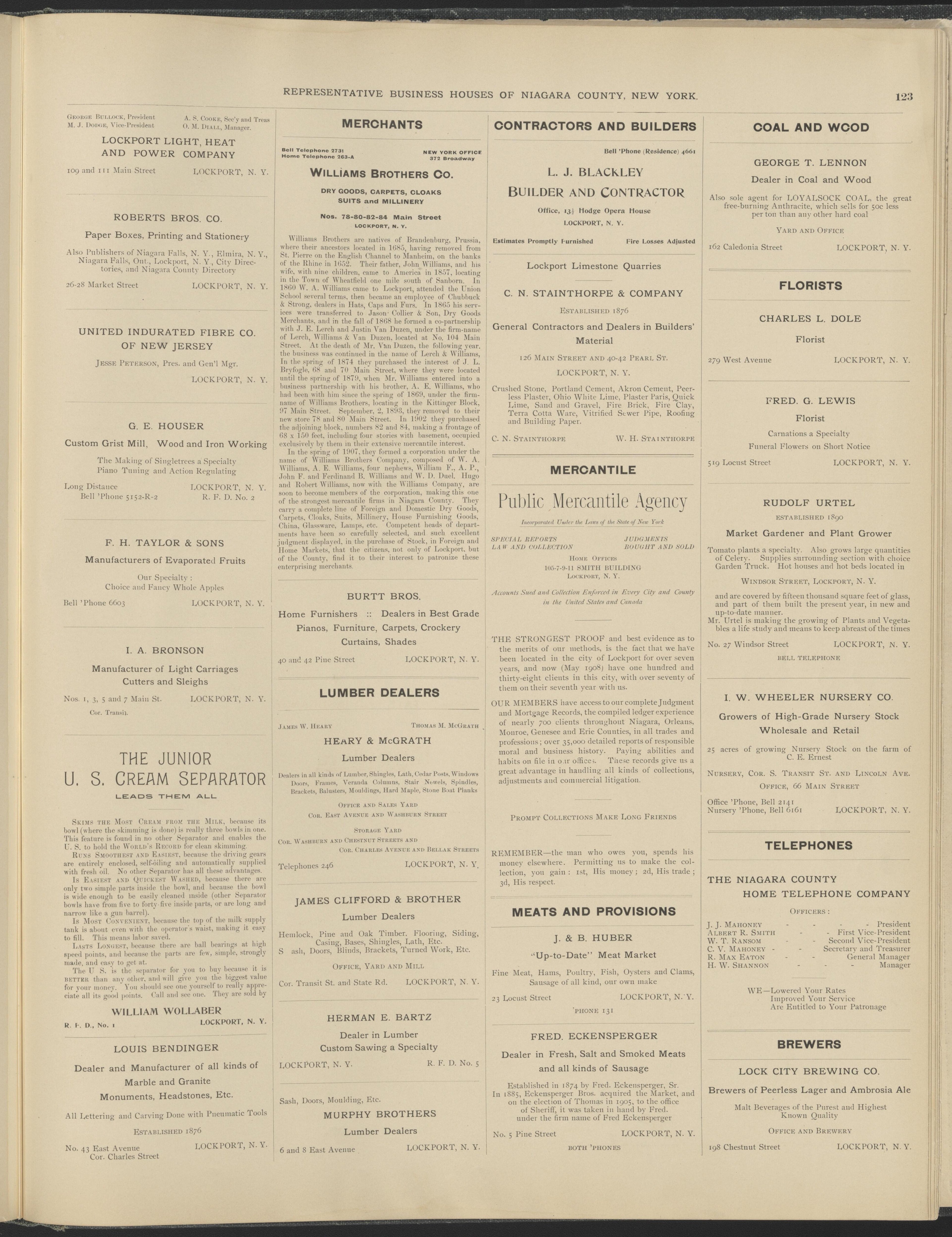 This old map of New York, New York (State), Niagara County,  was created by Century Map Company|Ogden, L. J. G.|Westgard, William in 1908