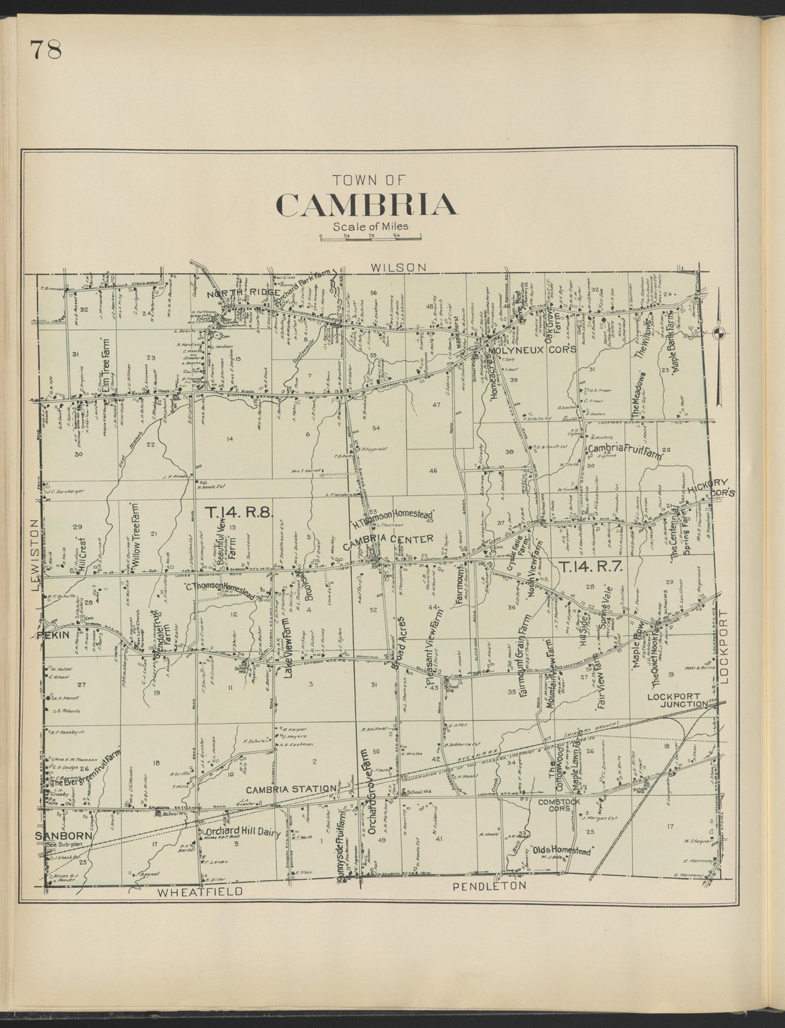 This old map of New York, New York (State), Niagara County,  was created by Century Map Company|Ogden, L. J. G.|Westgard, William in 1908