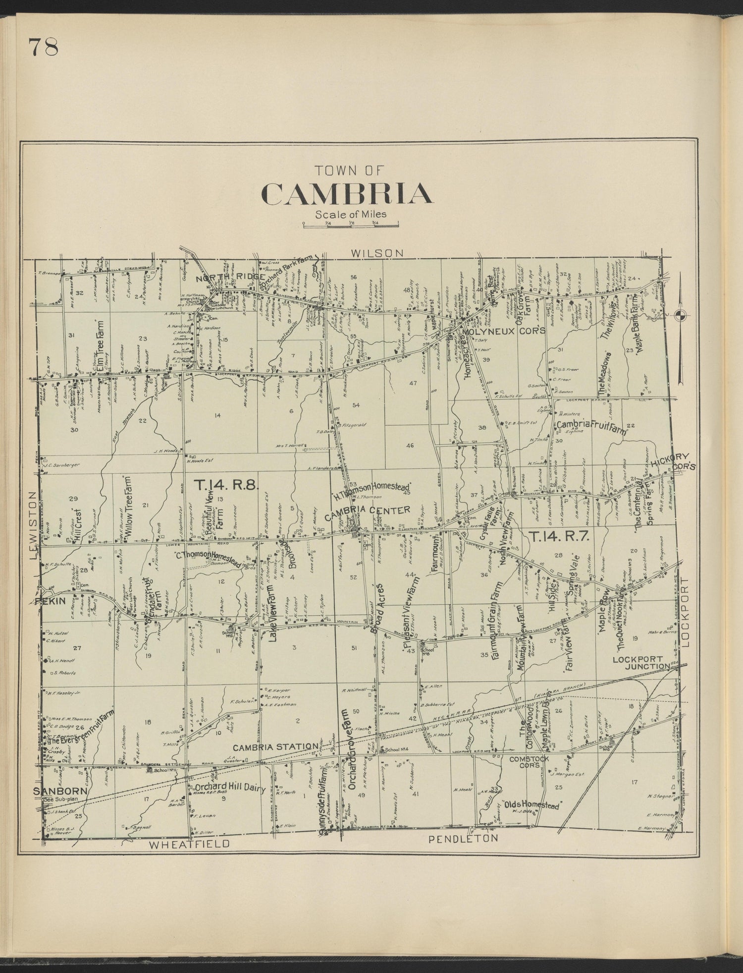 Image 27 of New Century Atlas, Niagara County, New York from New Century Atlas, Niagara County, New York : from Government Surveys, Official Records and General Compilations and Notations 1908 by Relic Map Company