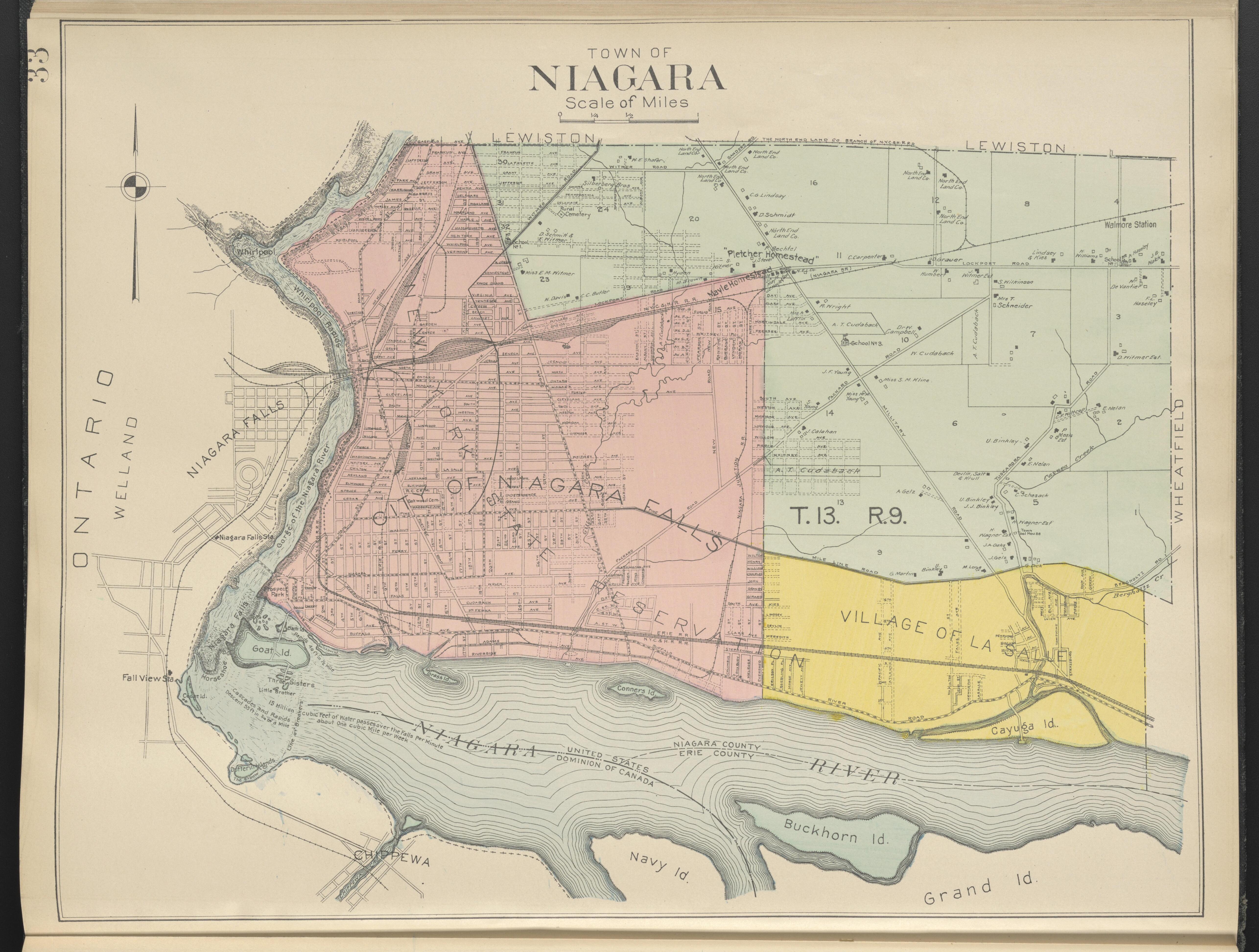 This old map of New York, New York (State), Niagara County,  was created by Century Map Company|Ogden, L. J. G.|Westgard, William in 1908