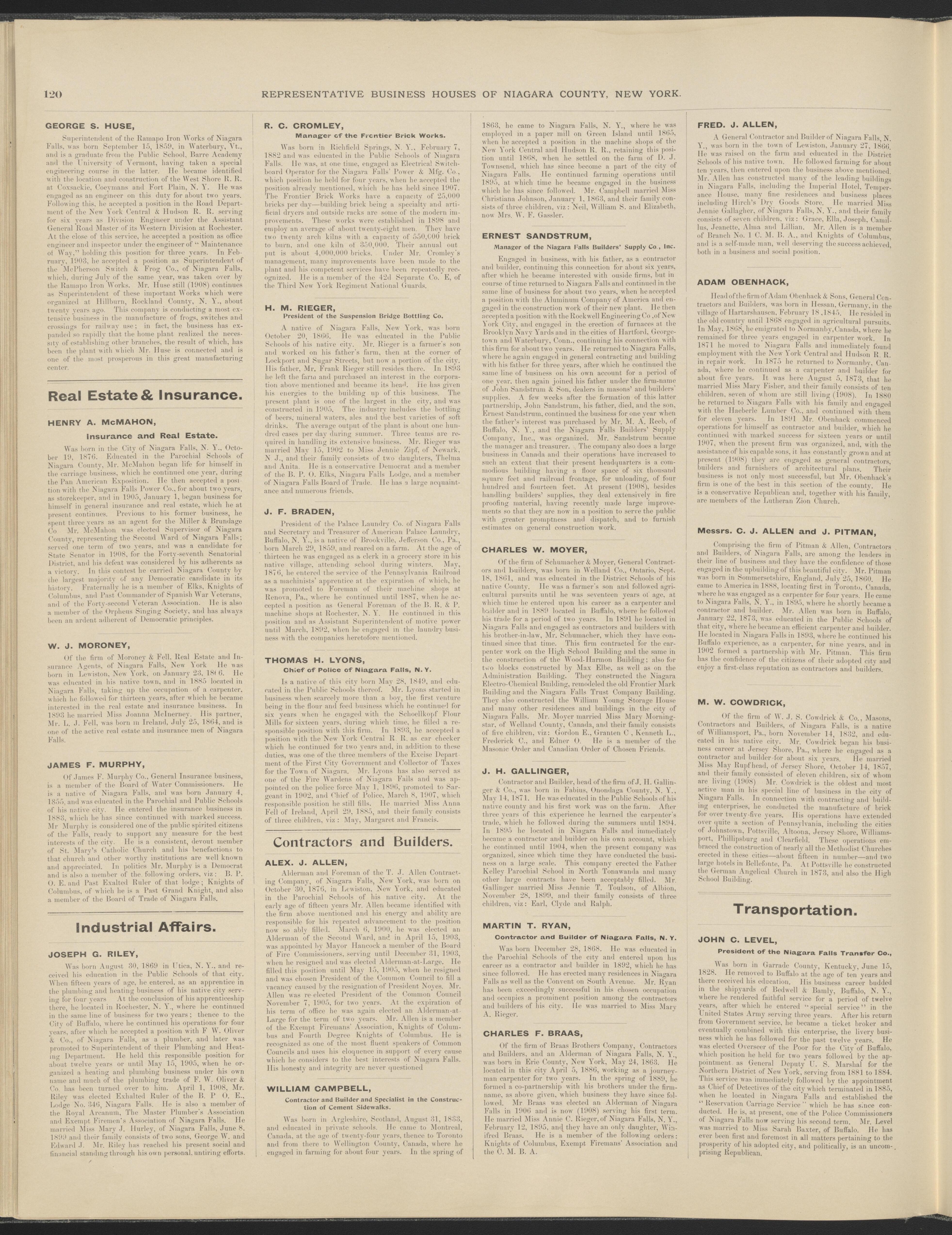 This old map of New York, New York (State), Niagara County,  was created by Century Map Company|Ogden, L. J. G.|Westgard, William in 1908
