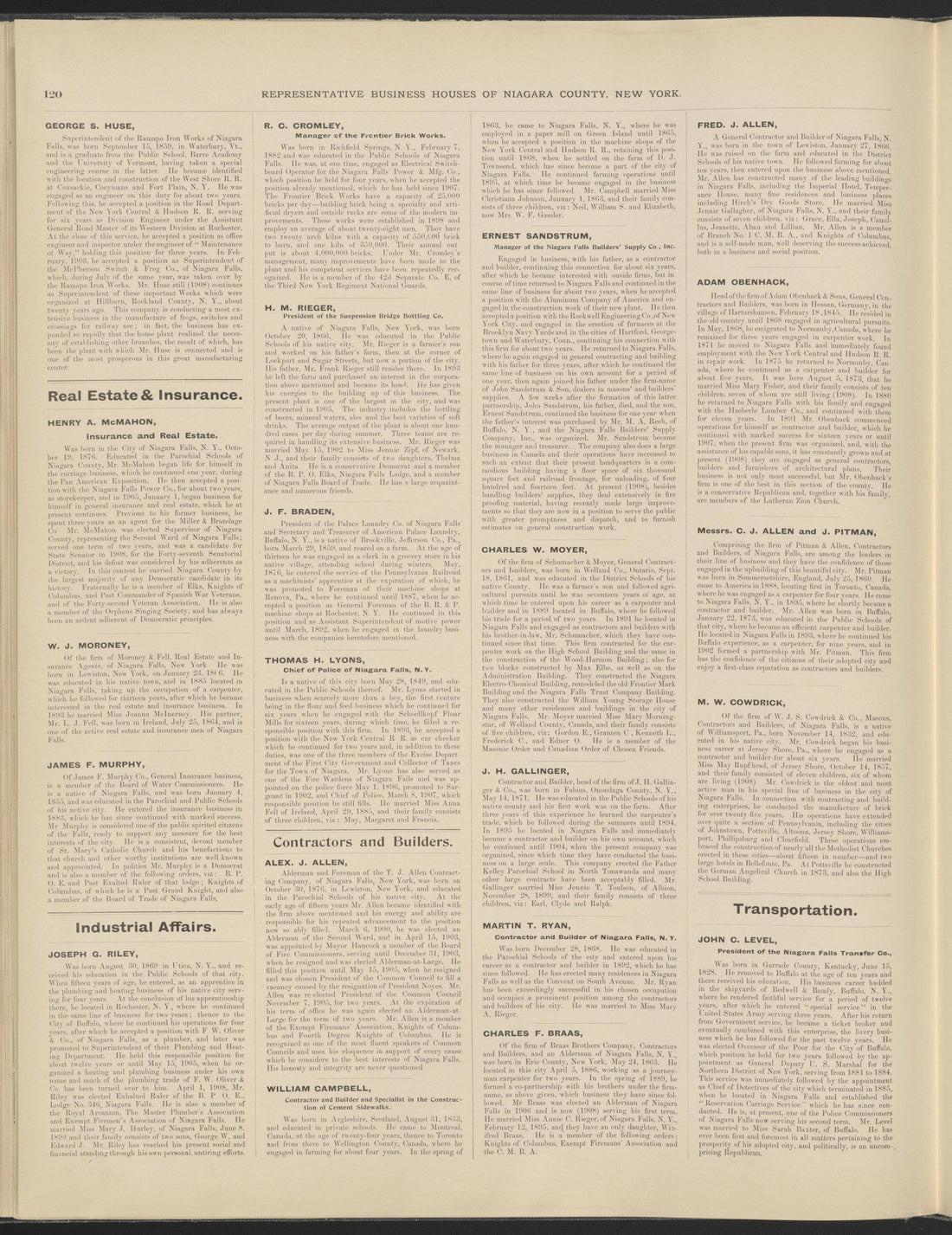 This old map of New York, New York (State), Niagara County,  was created by Century Map Company|Ogden, L. J. G.|Westgard, William in 1908