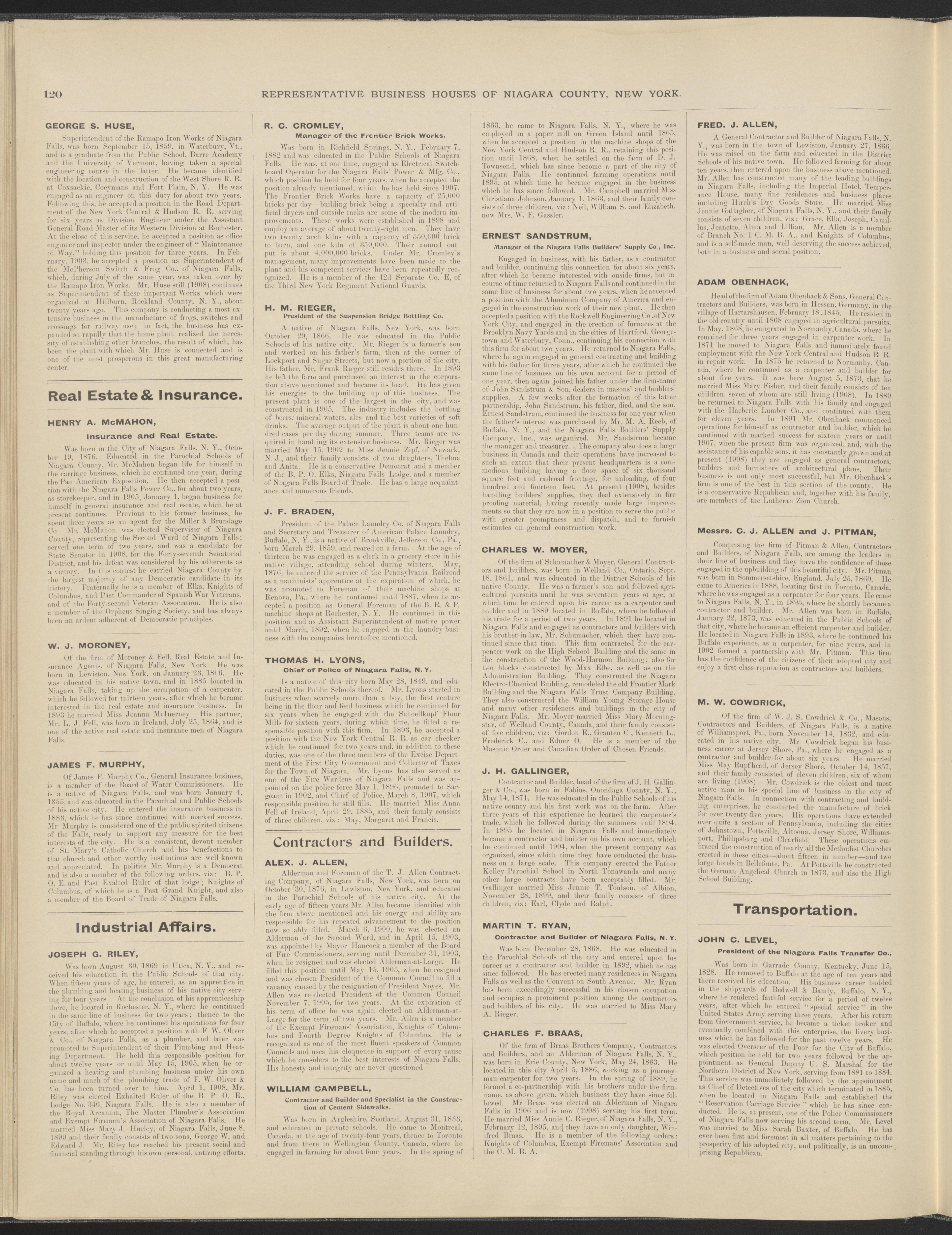 This old map of New York, New York (State), Niagara County,  was created by Century Map Company|Ogden, L. J. G.|Westgard, William in 1908