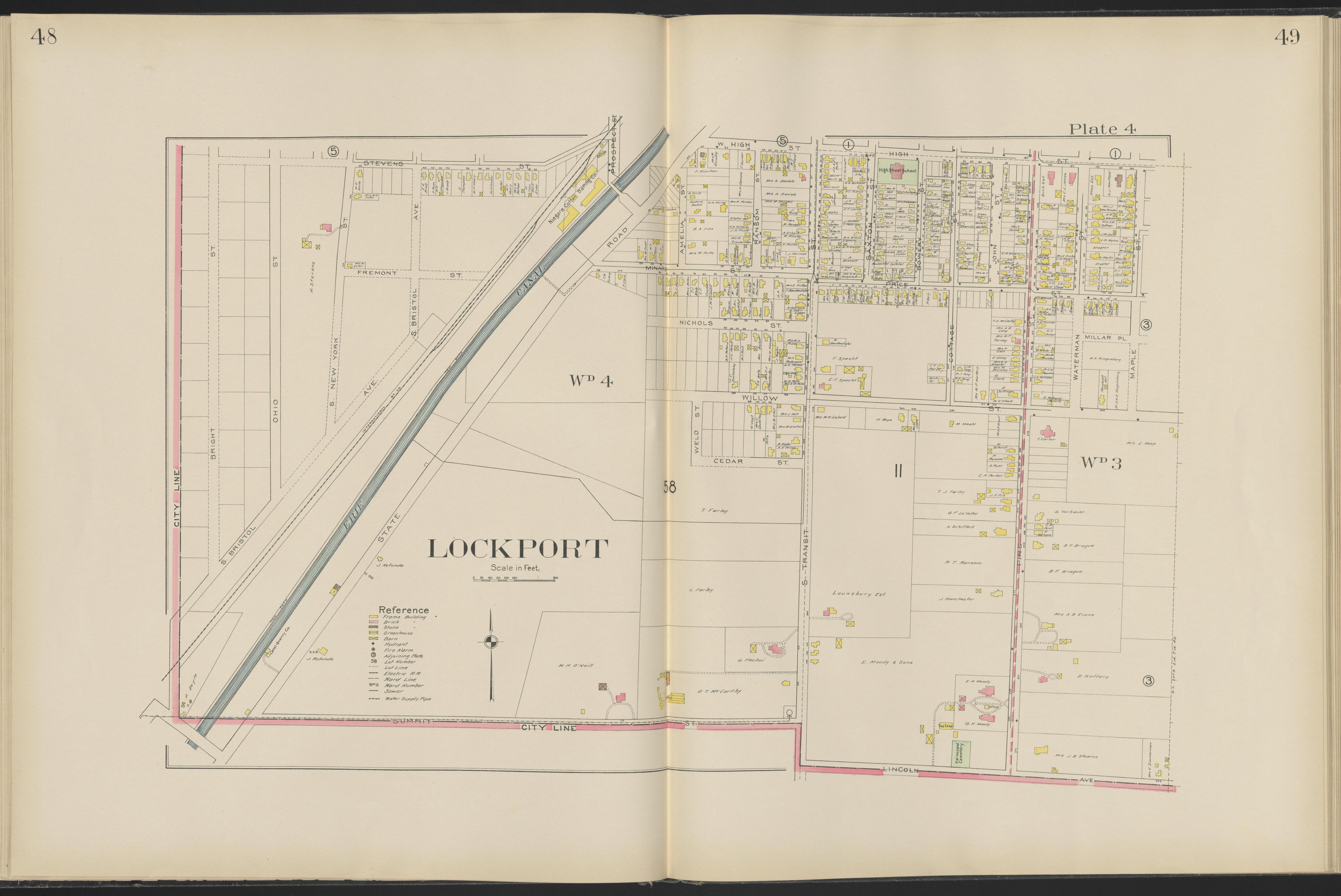 This old map of New York, New York (State), Niagara County,  was created by Century Map Company|Ogden, L. J. G.|Westgard, William in 1908
