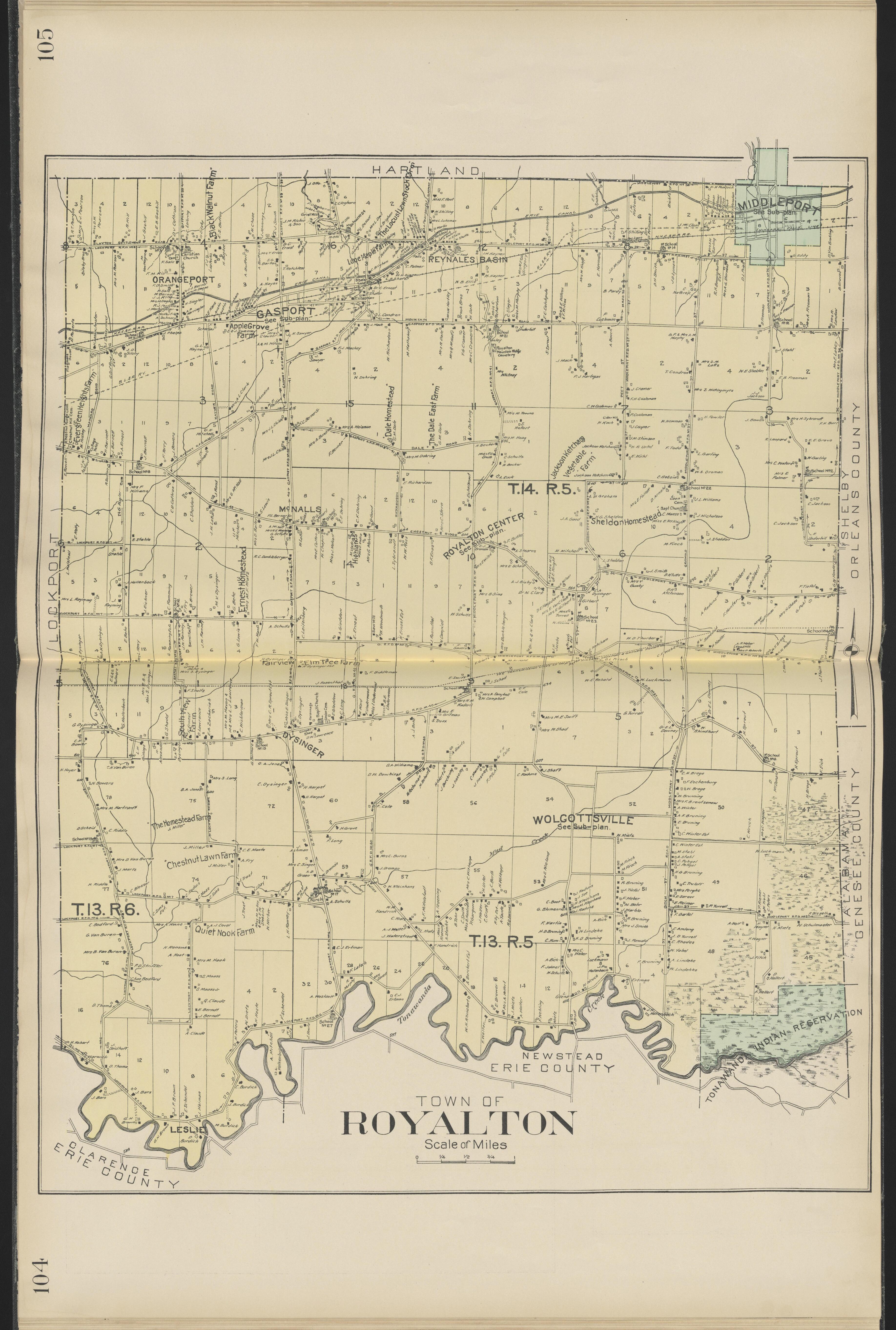 This old map of New York, New York (State), Niagara County,  was created by Century Map Company|Ogden, L. J. G.|Westgard, William in 1908