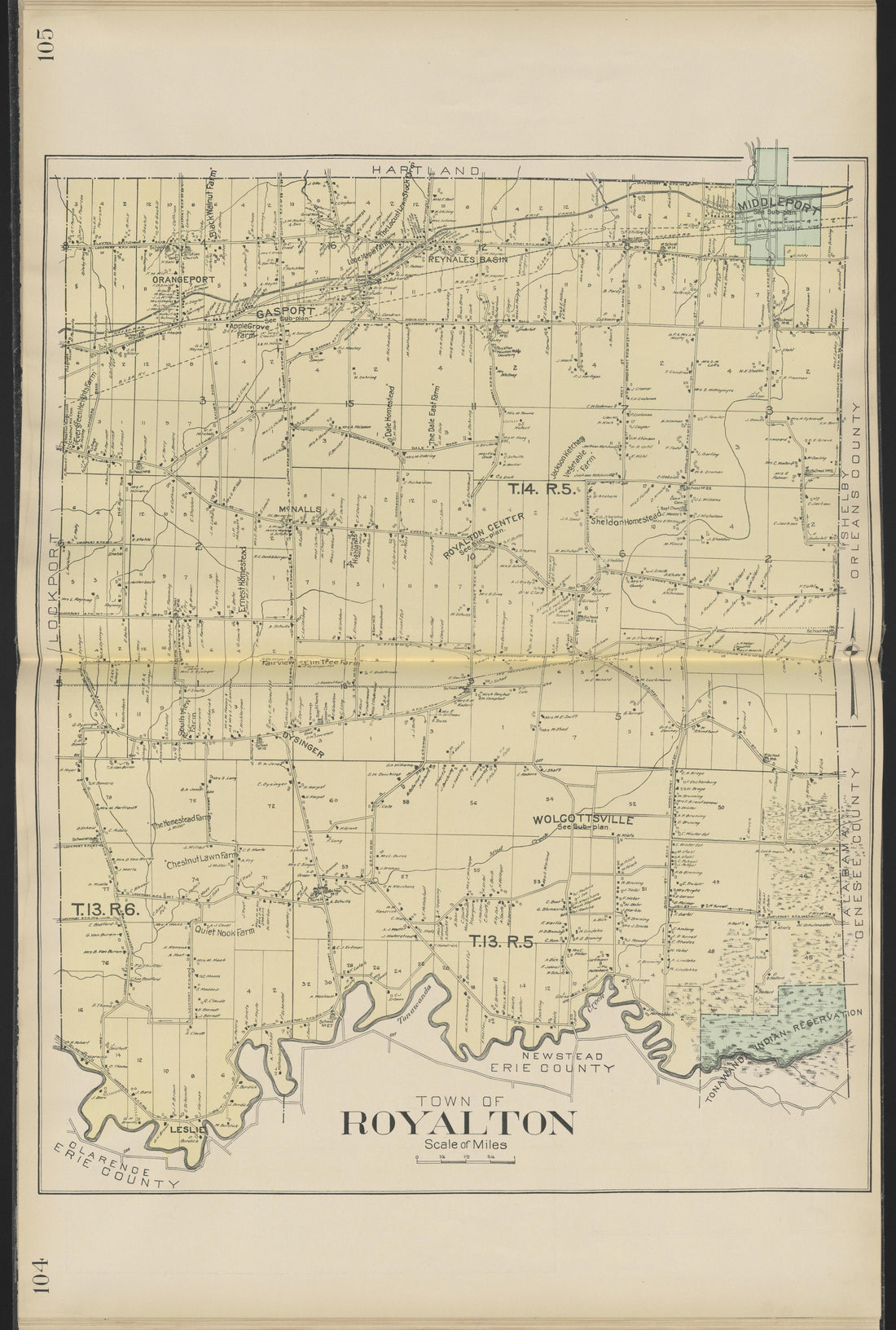 This old map of New York, New York (State), Niagara County,  was created by Century Map Company|Ogden, L. J. G.|Westgard, William in 1908