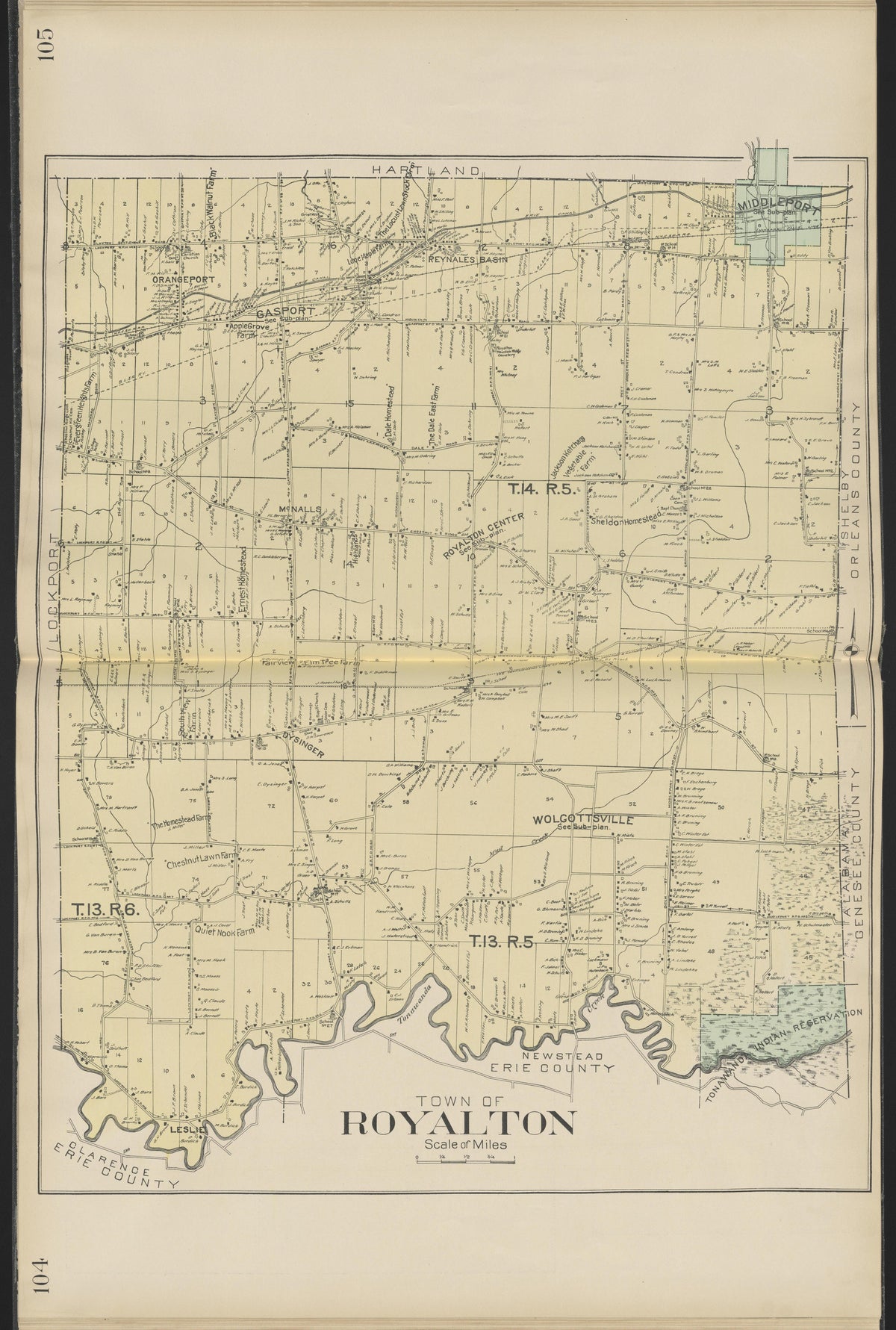 Image 47 of New Century Atlas, Niagara County, New York from New Century Atlas, Niagara County, New York : from Government Surveys, Official Records and General Compilations and Notations 1908 by Relic Map Company