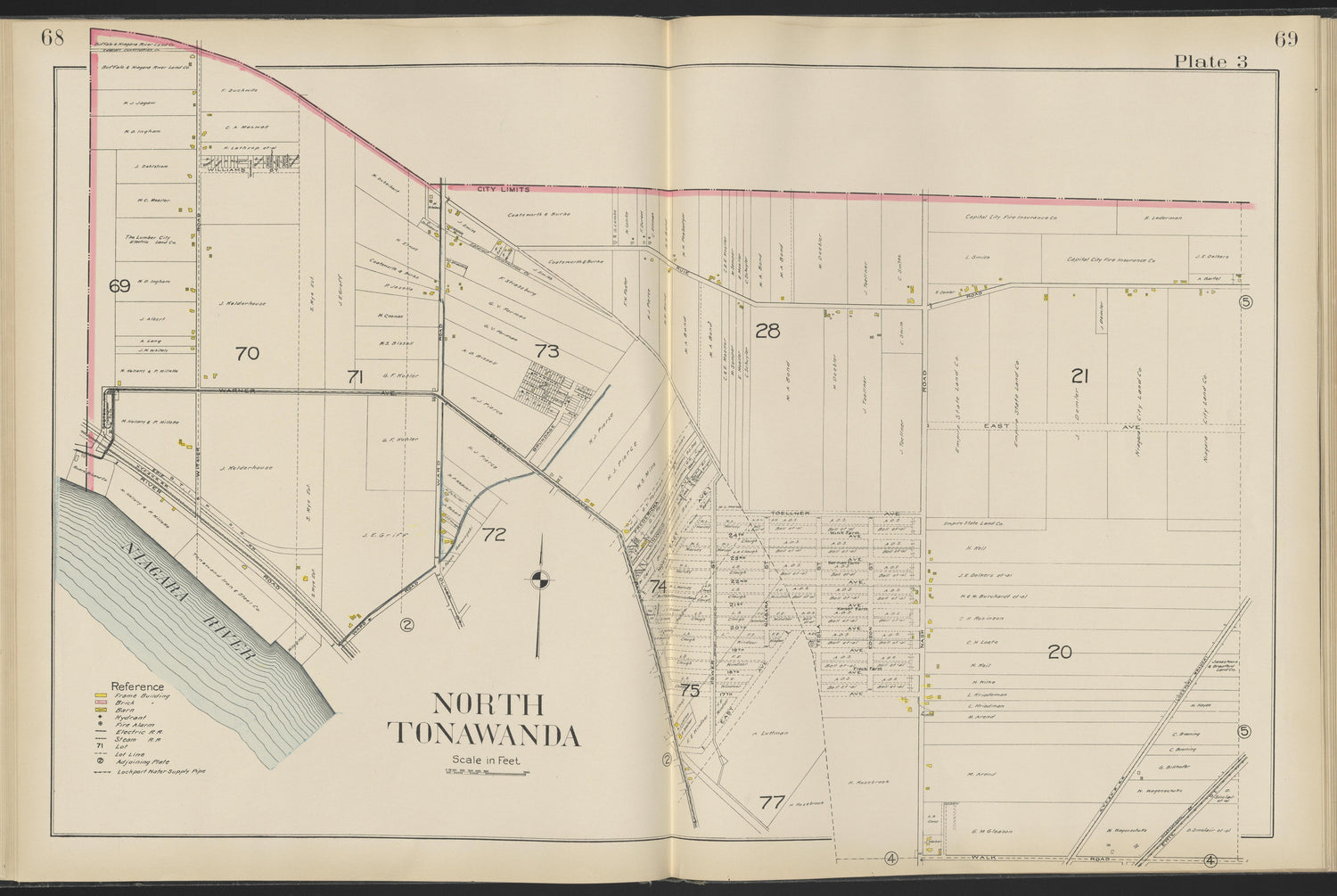 Image 21 of New Century Atlas, Niagara County, New York from New Century Atlas, Niagara County, New York : from Government Surveys, Official Records and General Compilations and Notations 1908 by Relic Map Company
