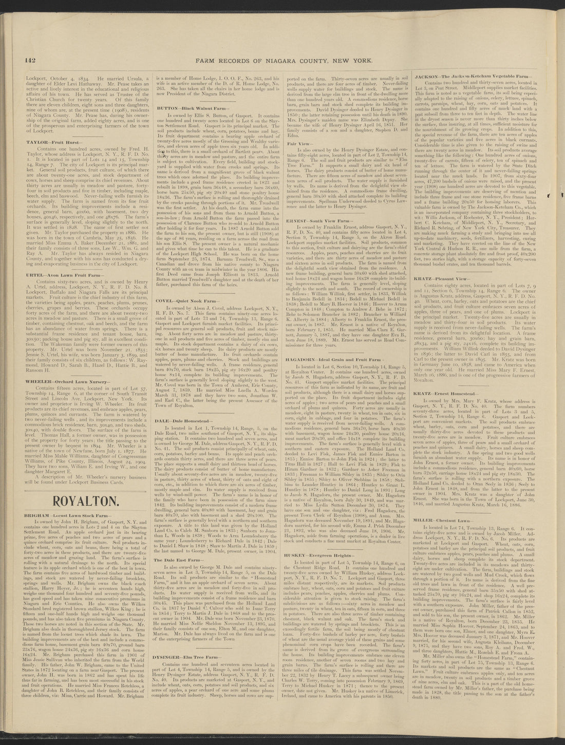 This old map of New York, New York (State), Niagara County,  was created by Century Map Company|Ogden, L. J. G.|Westgard, William in 1908