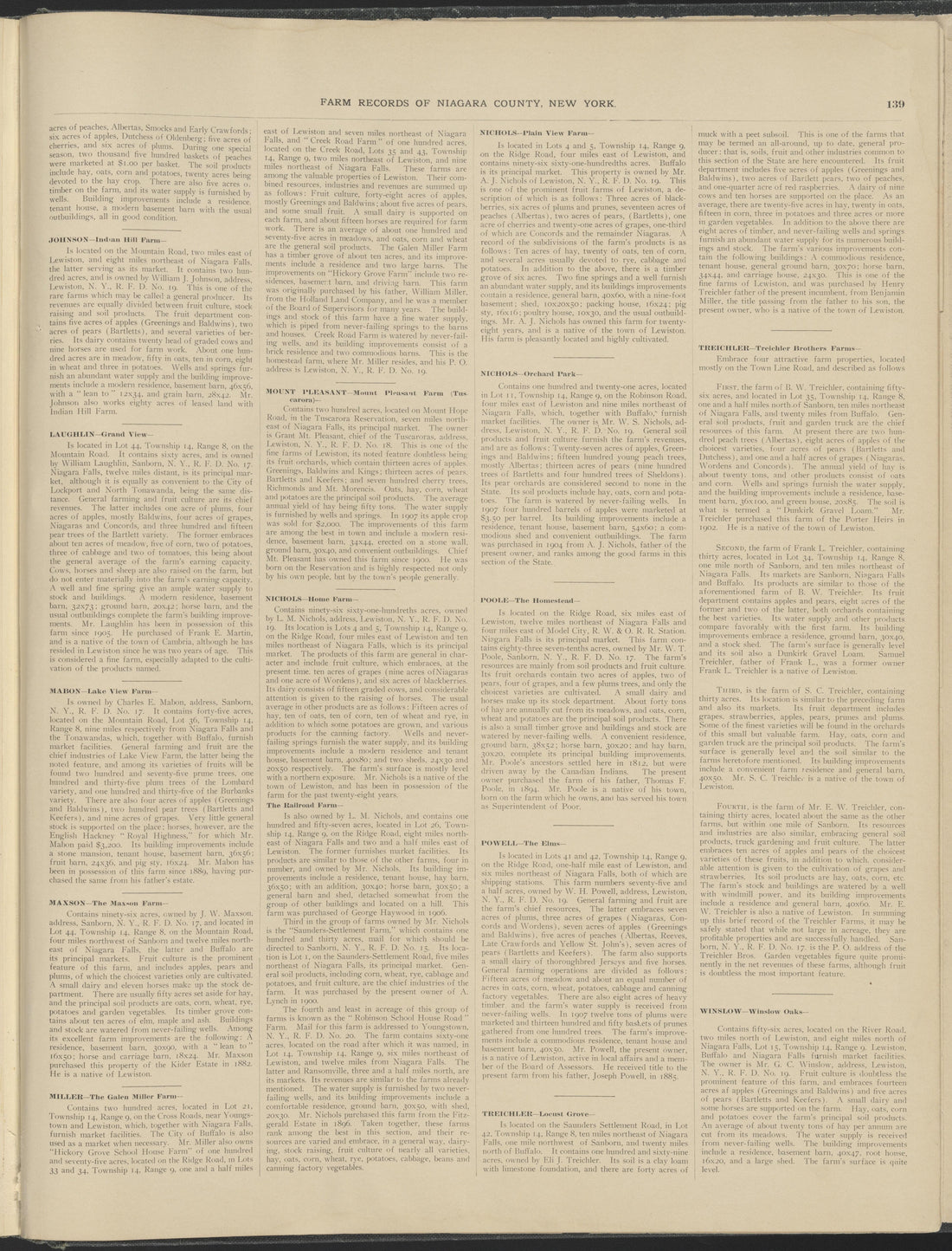 This old map of New York, New York (State), Niagara County,  was created by Century Map Company|Ogden, L. J. G.|Westgard, William in 1908
