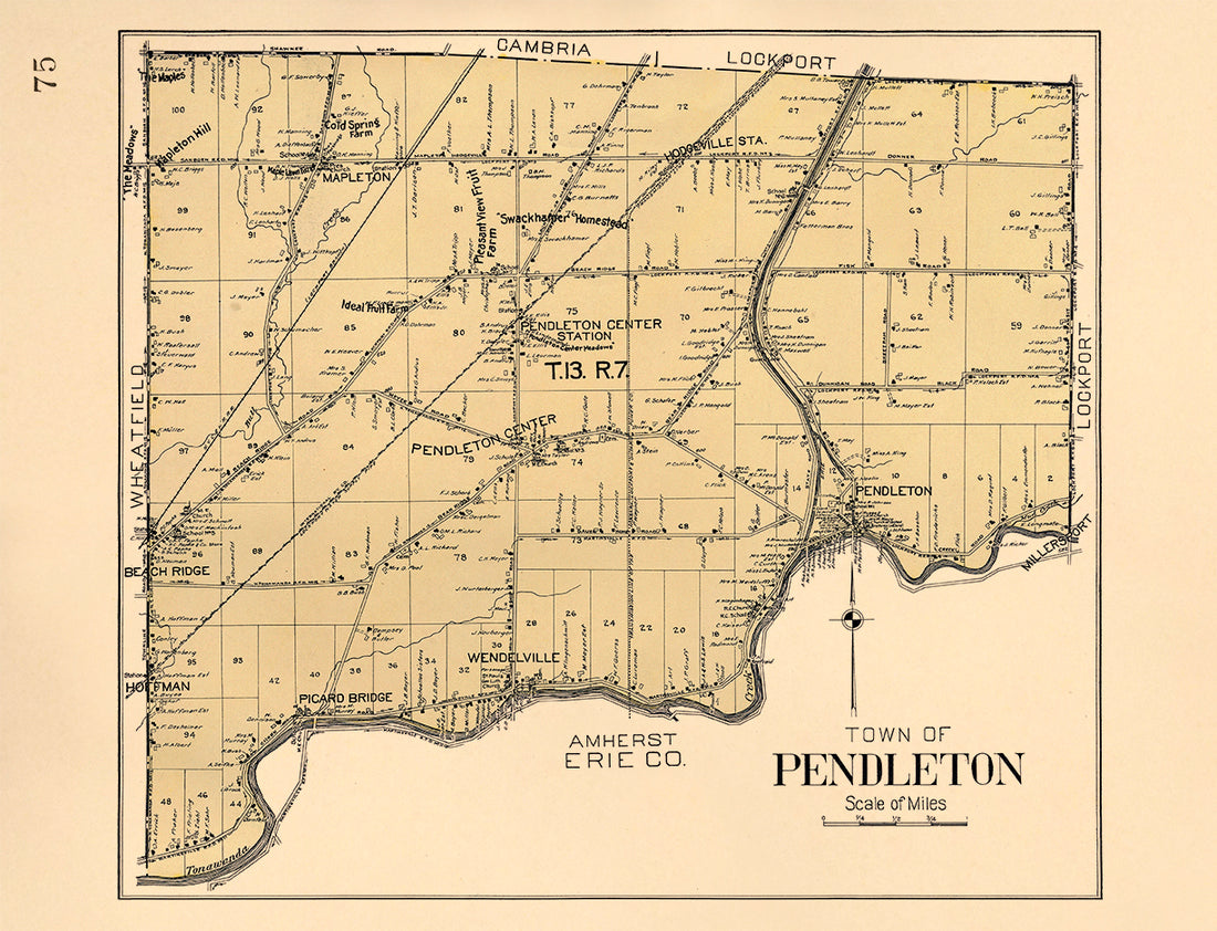 Pendleton from New Century Atlas, Niagara County, New York from New Century Atlas, Niagara County, New York : from Government Surveys, Official Records and General Compilations and Notations 1908