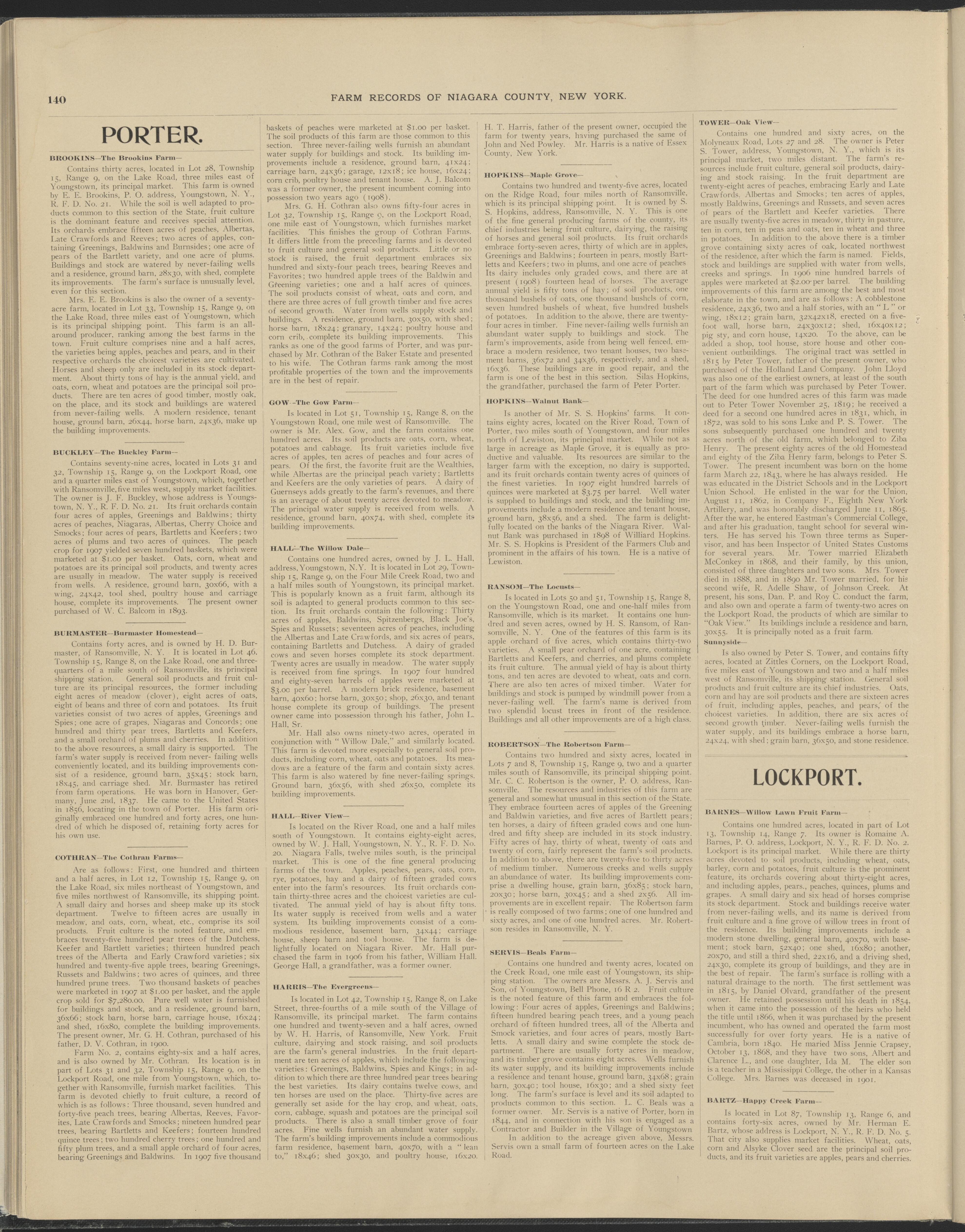 This old map of New York, New York (State), Niagara County,  was created by Century Map Company|Ogden, L. J. G.|Westgard, William in 1908