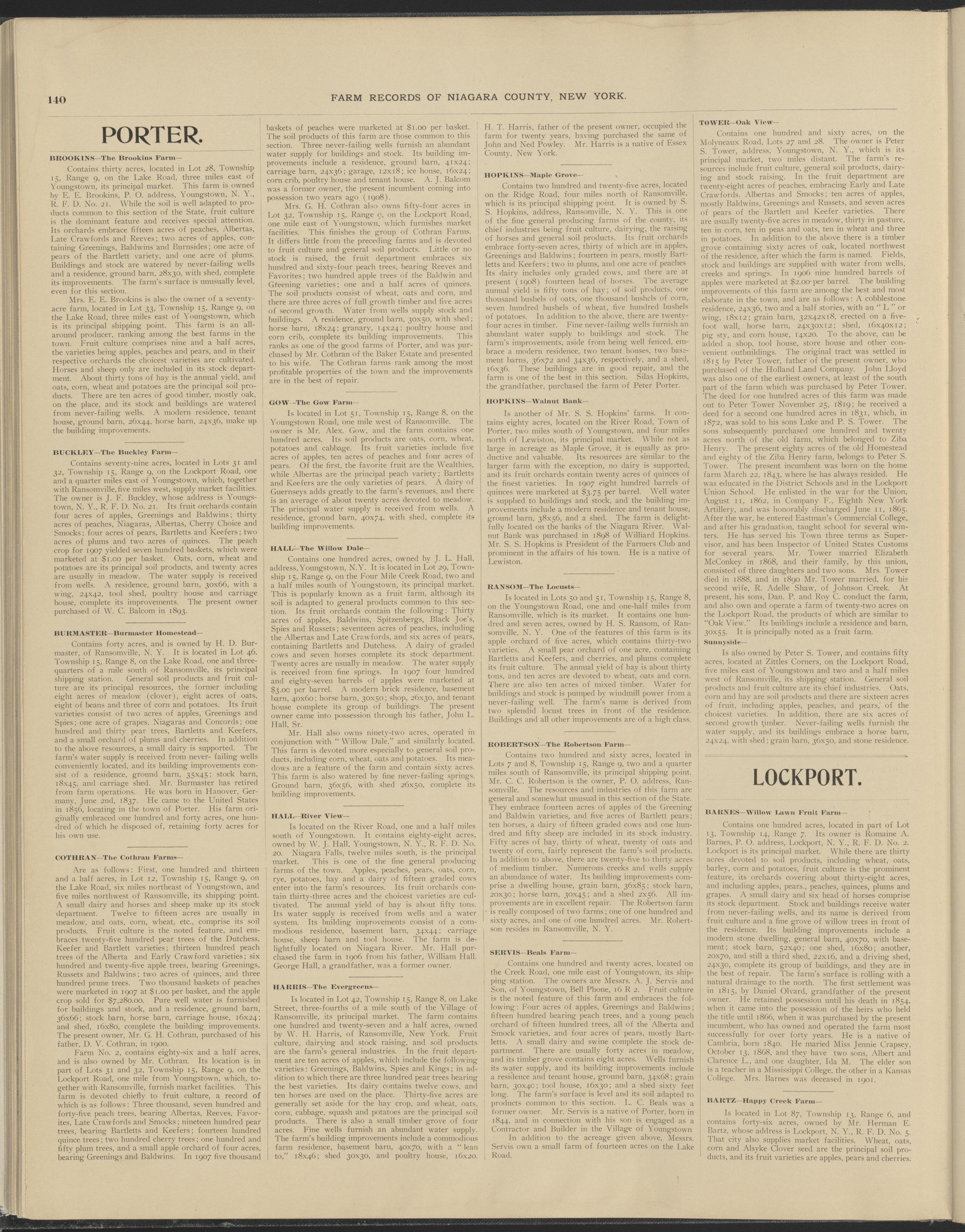 This old map of New York, New York (State), Niagara County,  was created by Century Map Company|Ogden, L. J. G.|Westgard, William in 1908