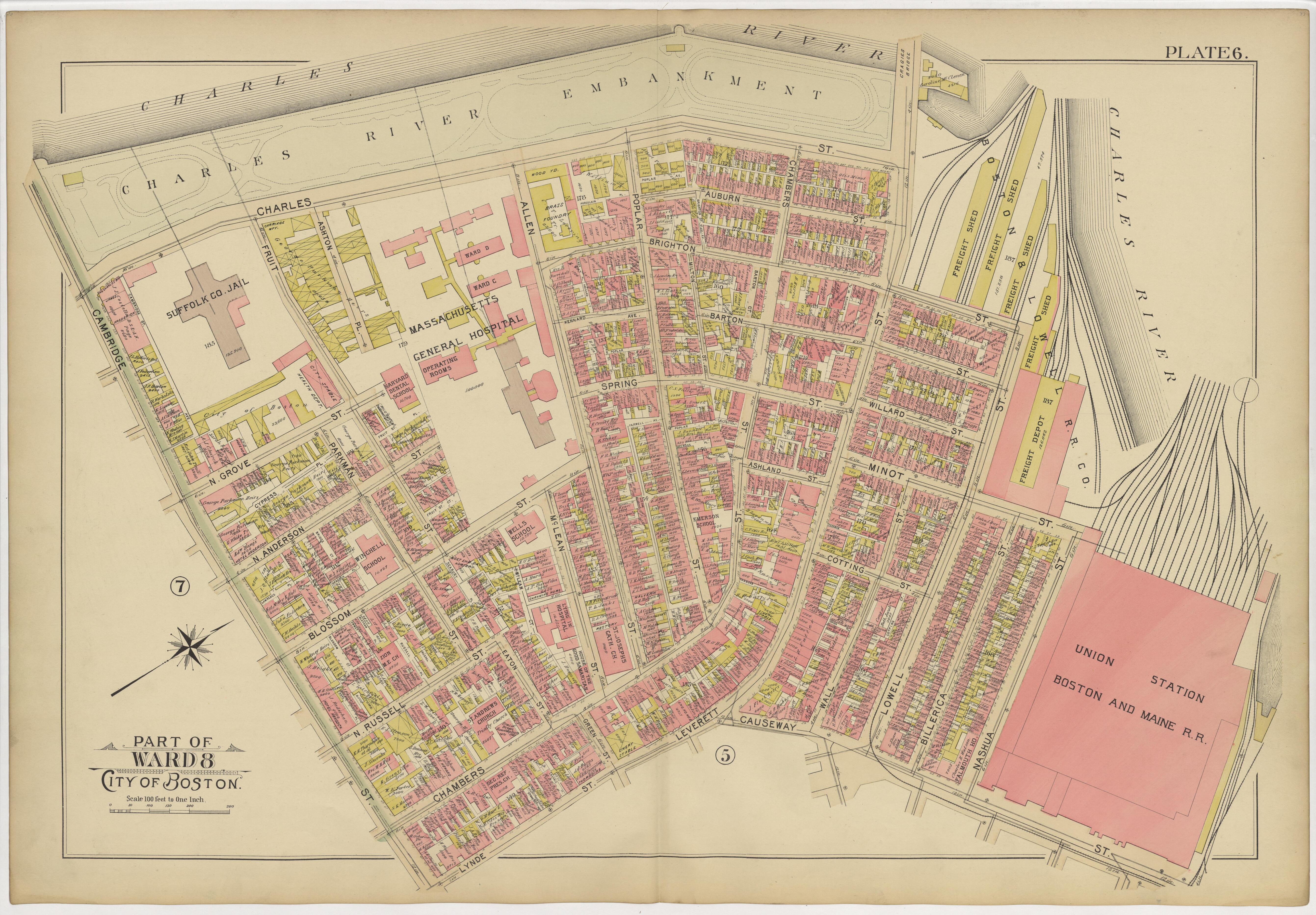 This old map of Boston, Massachusetts, Roxbury, , West Roxbury was created by Bromley, George Washington|Bromley, Walter Scott|G.W. Bromley &amp; Co in 1895