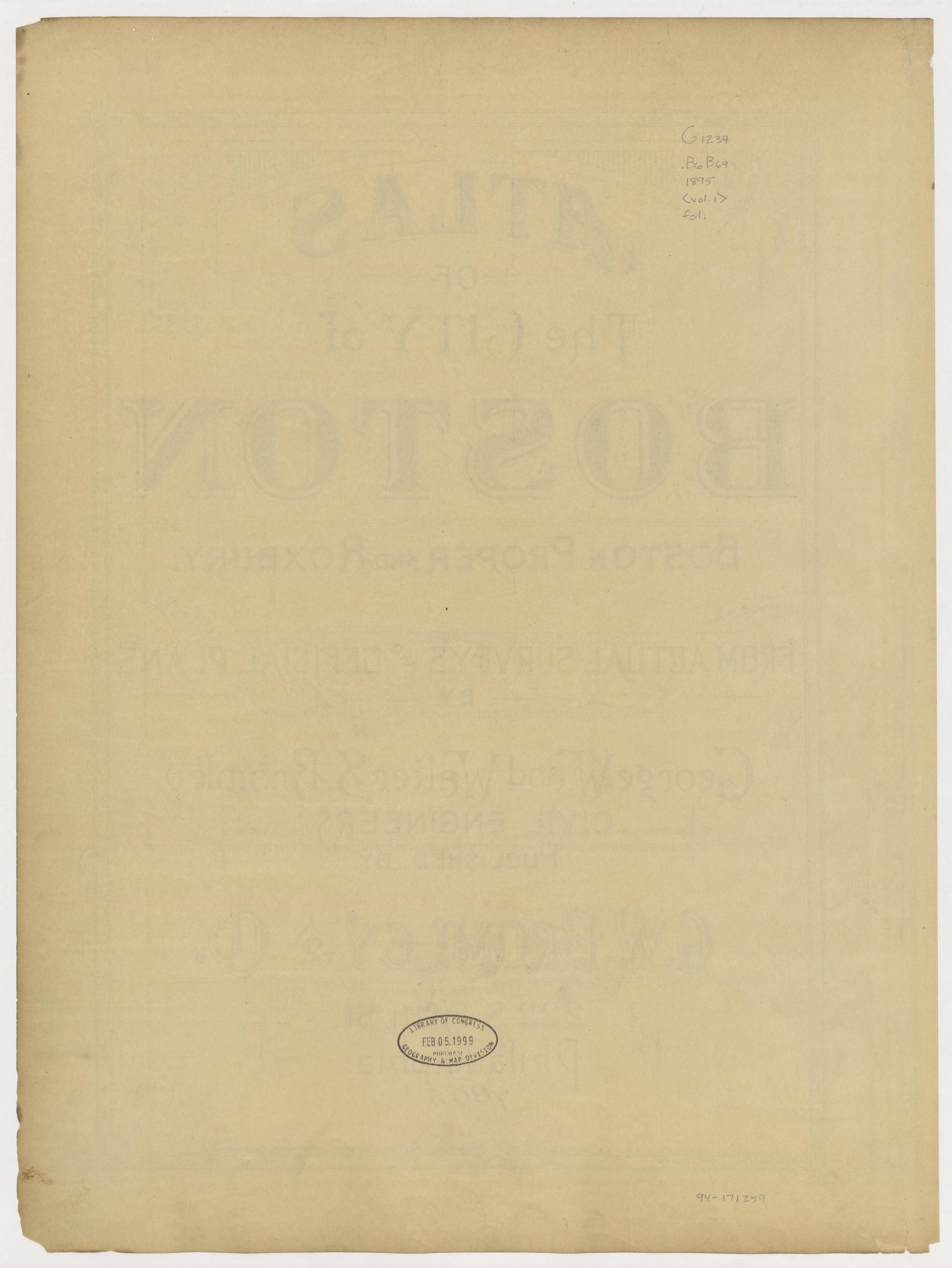 This old map of Boston, Massachusetts, Roxbury, , West Roxbury was created by Bromley, George Washington|Bromley, Walter Scott|G.W. Bromley &amp; Co in 1895