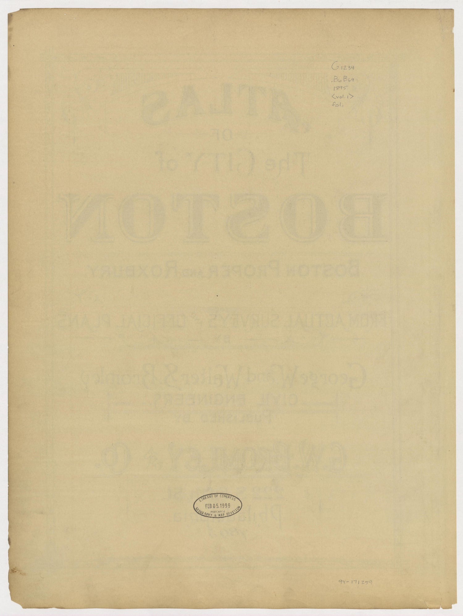 This old map of Boston, Massachusetts, Roxbury, , West Roxbury was created by Bromley, George Washington|Bromley, Walter Scott|G.W. Bromley &amp; Co in 1895