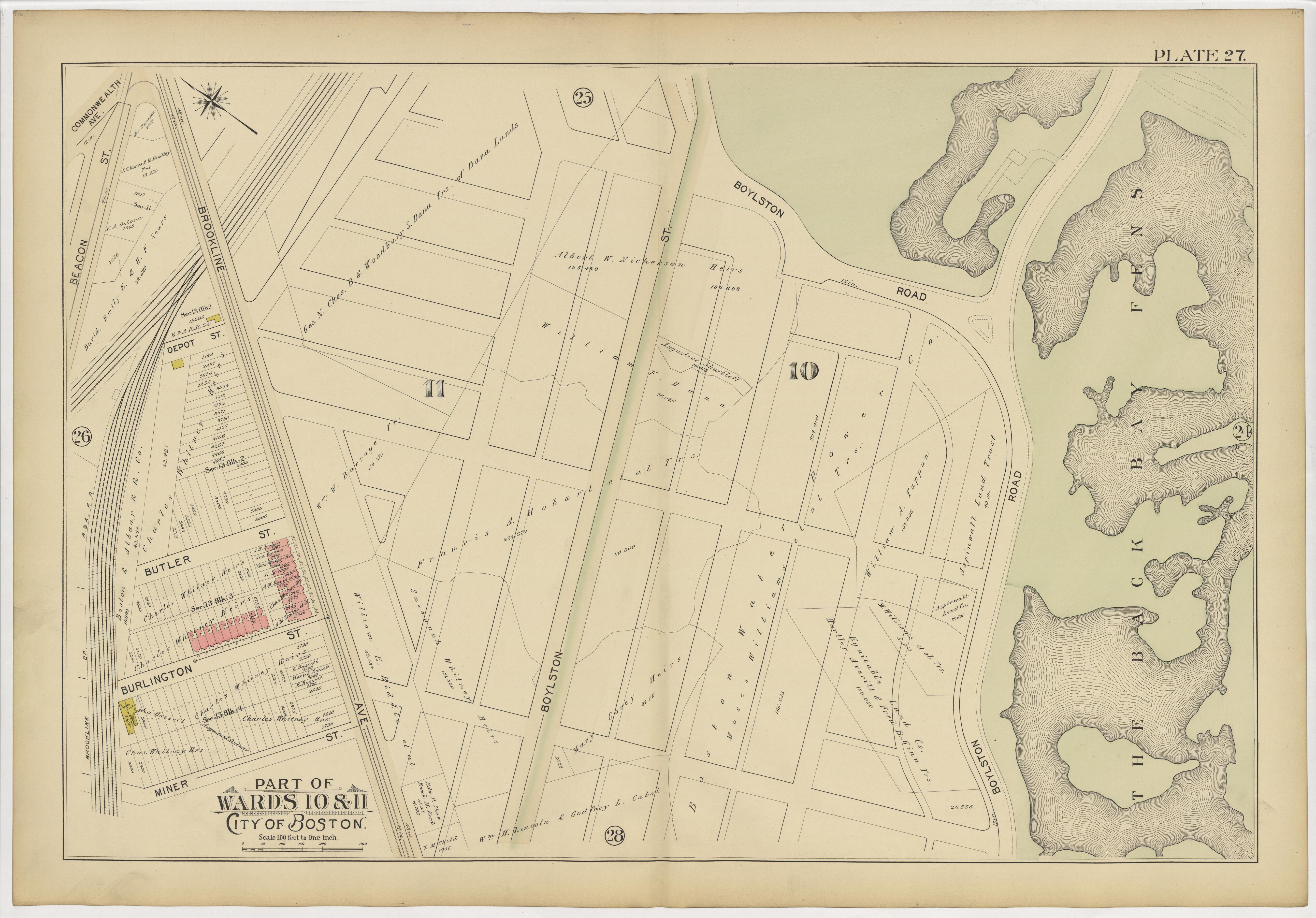 This old map of Boston, Massachusetts, Roxbury, , West Roxbury was created by Bromley, George Washington|Bromley, Walter Scott|G.W. Bromley &amp; Co in 1895