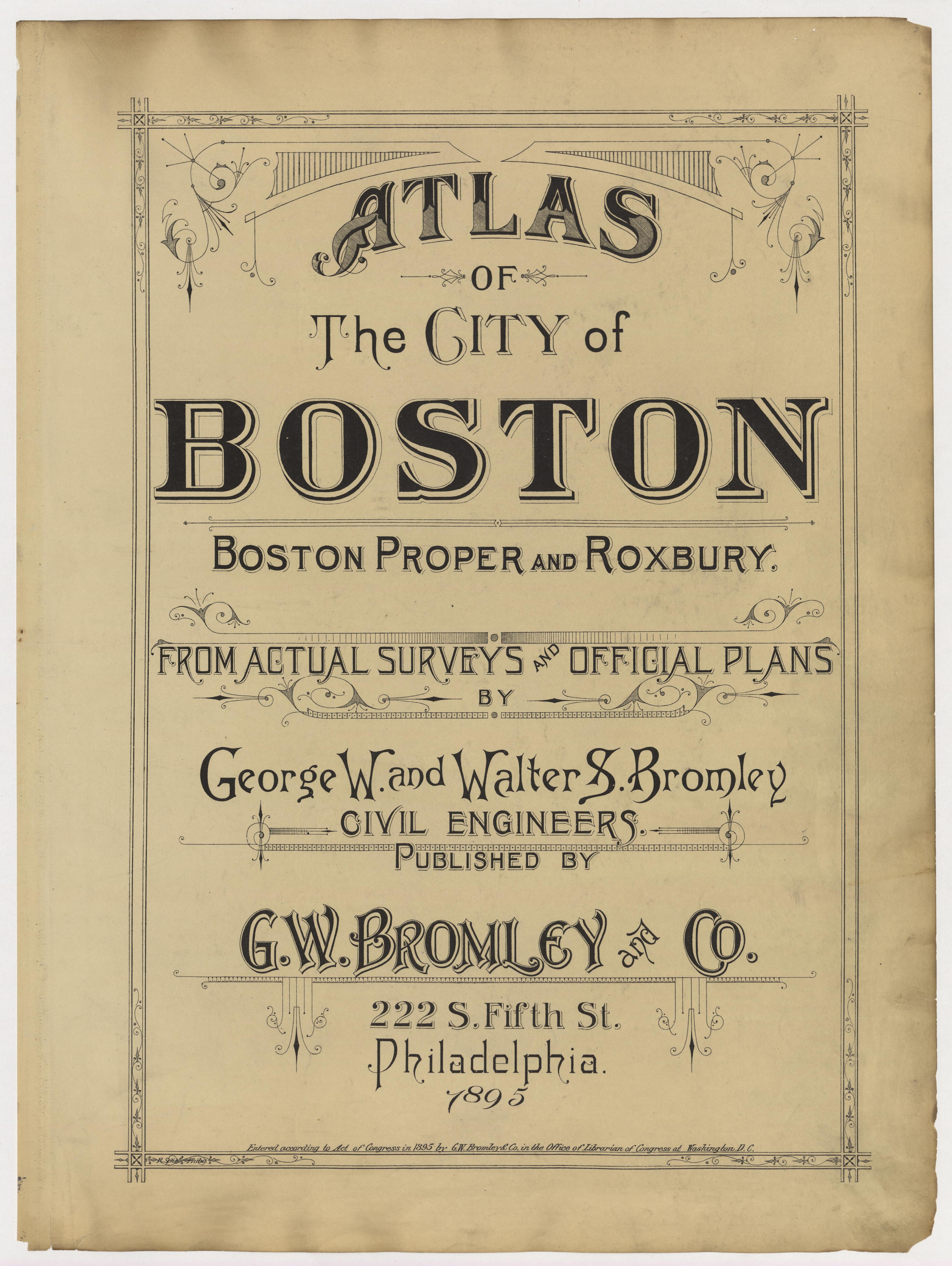 This old map of Boston, Massachusetts, Roxbury, , West Roxbury was created by Bromley, George Washington|Bromley, Walter Scott|G.W. Bromley &amp; Co in 1895