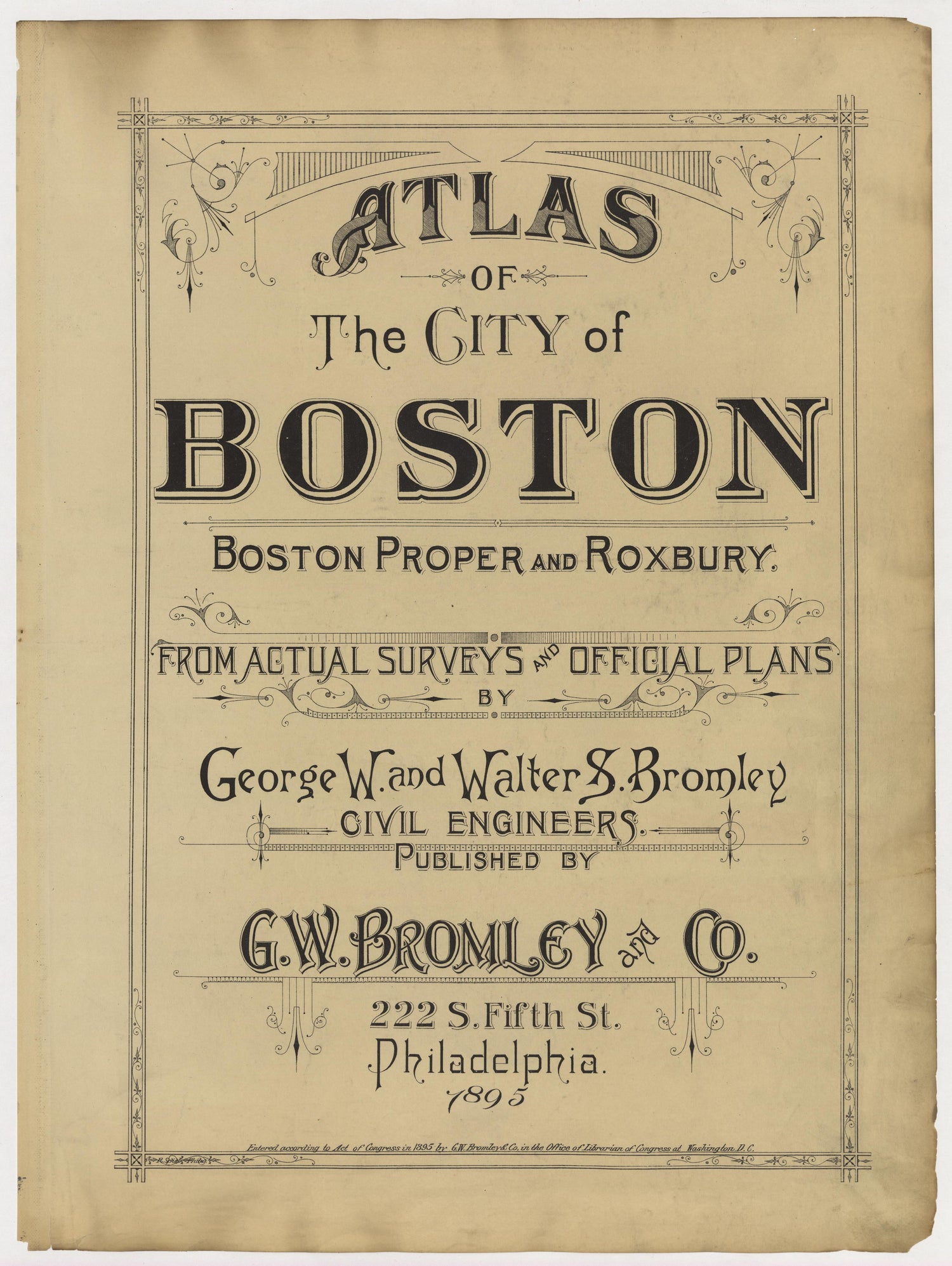 This old map of Boston, Massachusetts, Roxbury, , West Roxbury was created by Bromley, George Washington|Bromley, Walter Scott|G.W. Bromley &amp; Co in 1895