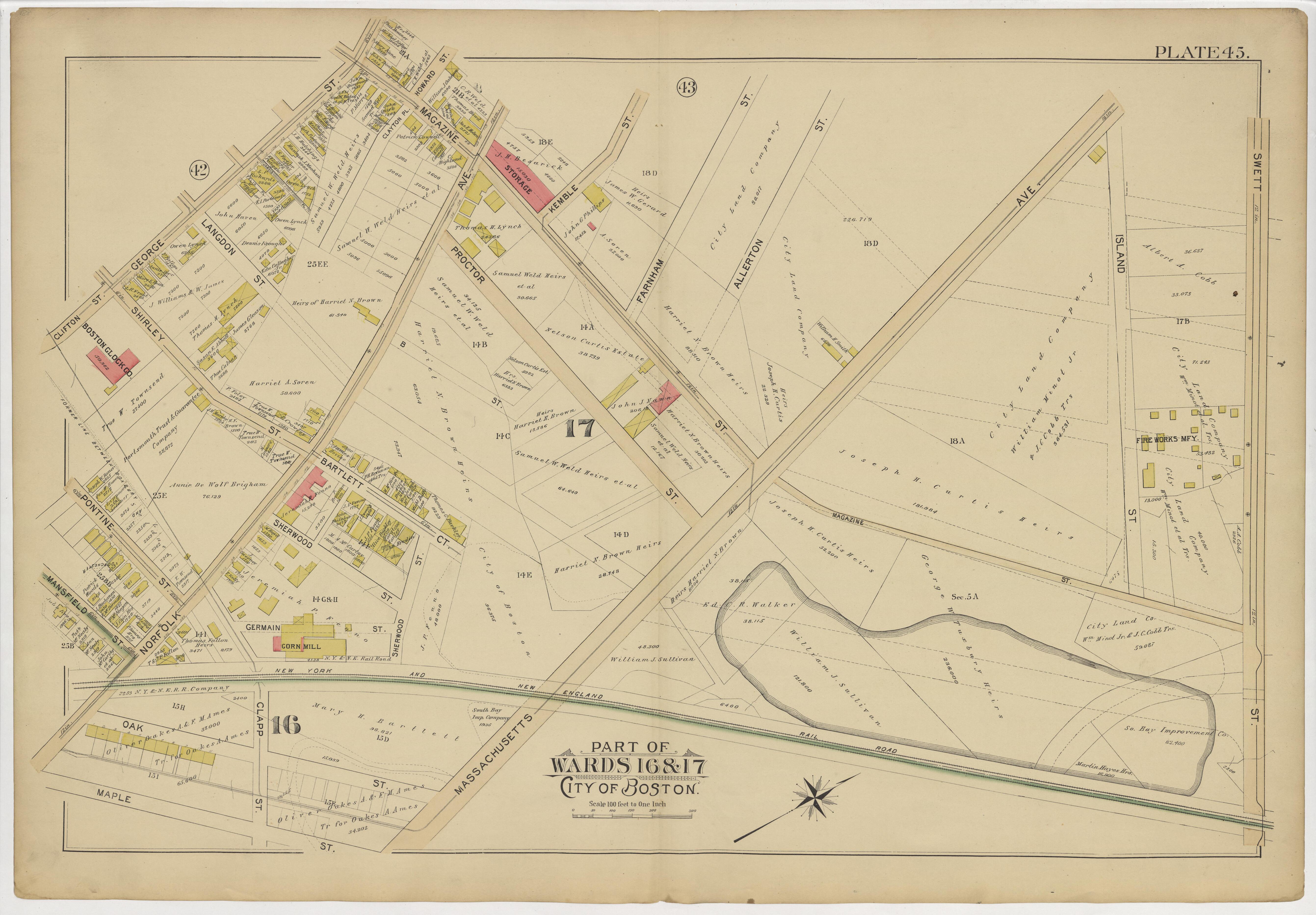 This old map of Boston, Massachusetts, Roxbury, , West Roxbury was created by Bromley, George Washington|Bromley, Walter Scott|G.W. Bromley &amp; Co in 1895