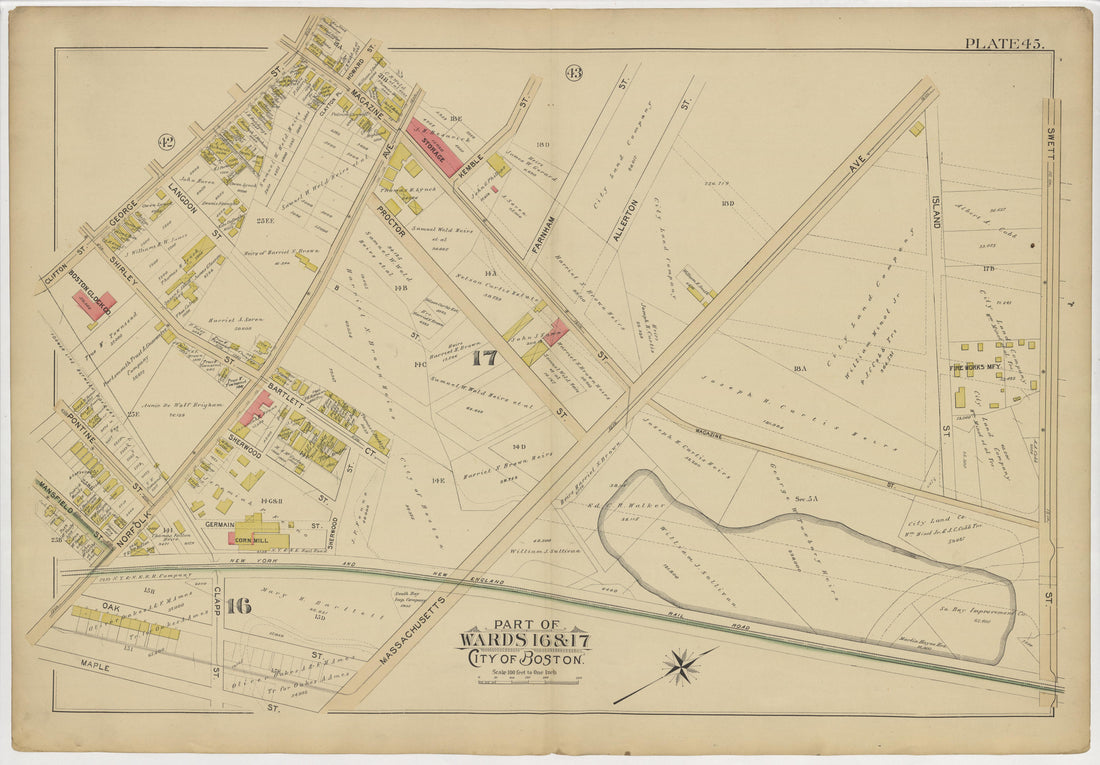 This old map of Boston, Massachusetts, Roxbury, , West Roxbury was created by Bromley, George Washington|Bromley, Walter Scott|G.W. Bromley &amp; Co in 1895