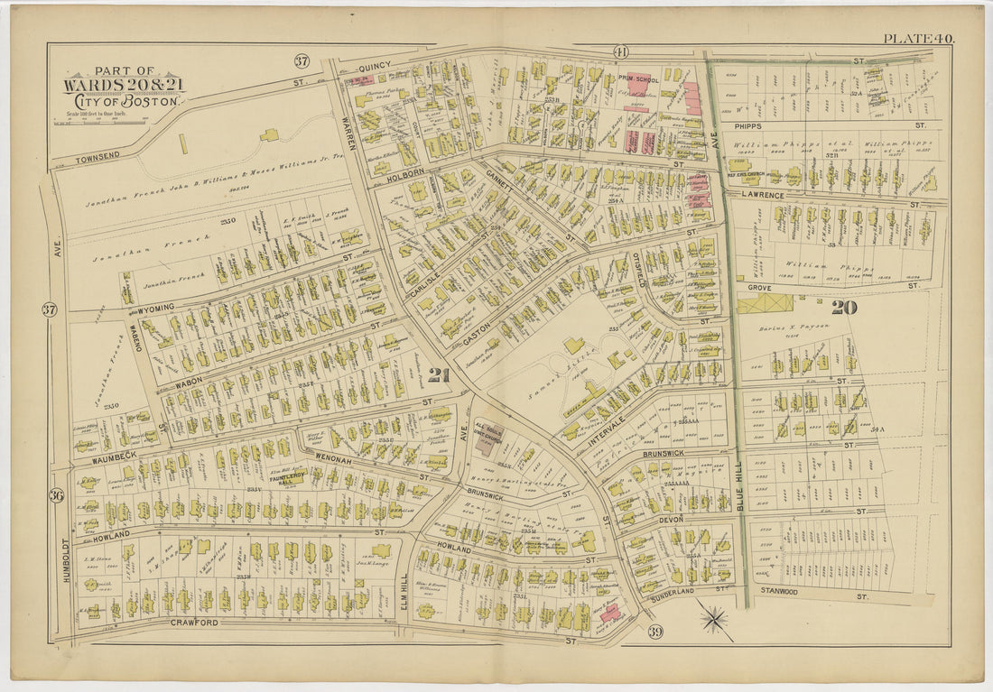 This old map of Boston, Massachusetts, Roxbury, , West Roxbury was created by Bromley, George Washington|Bromley, Walter Scott|G.W. Bromley &amp; Co in 1895
