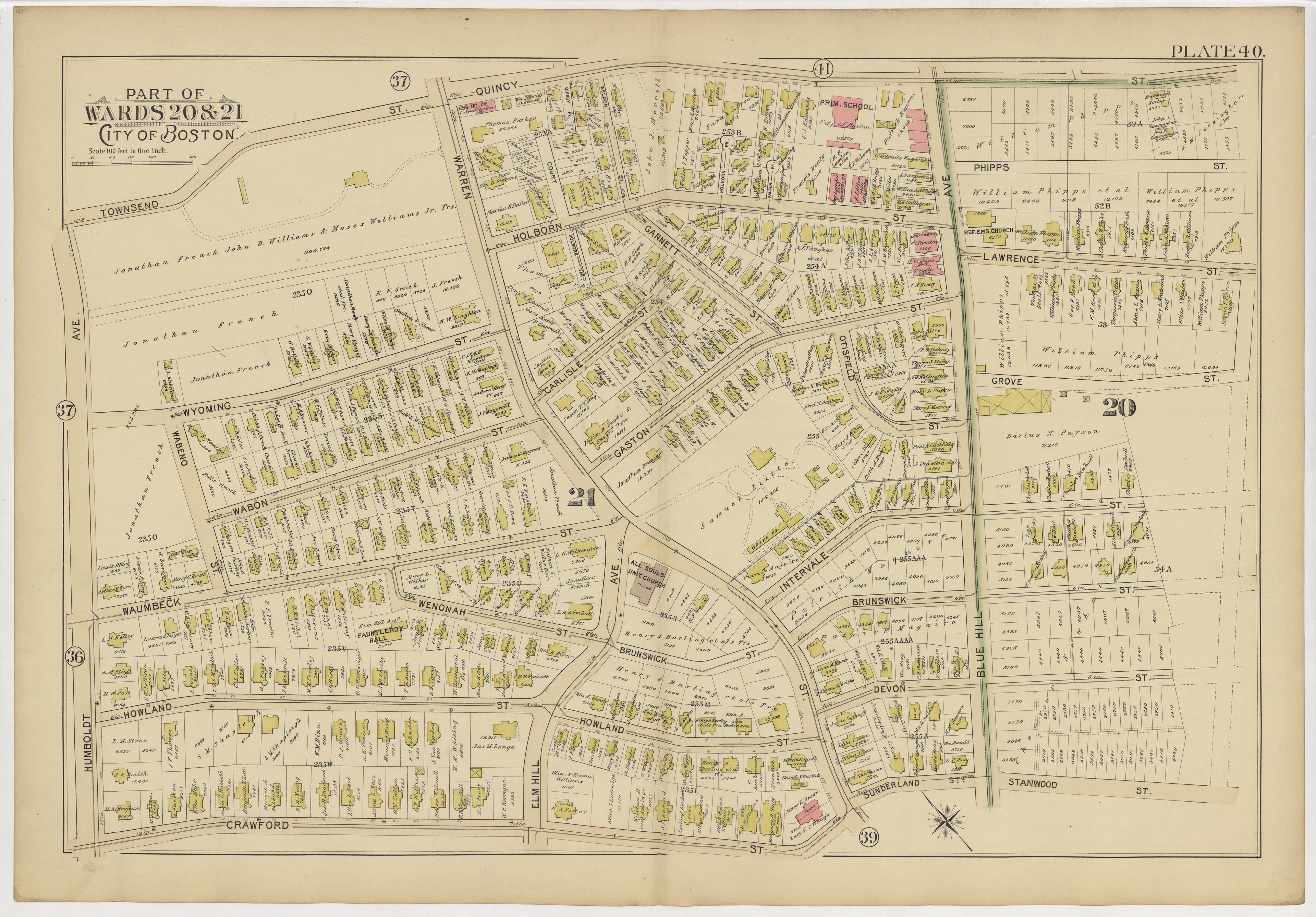 This old map of Boston, Massachusetts, Roxbury, , West Roxbury was created by Bromley, George Washington|Bromley, Walter Scott|G.W. Bromley &amp; Co in 1895