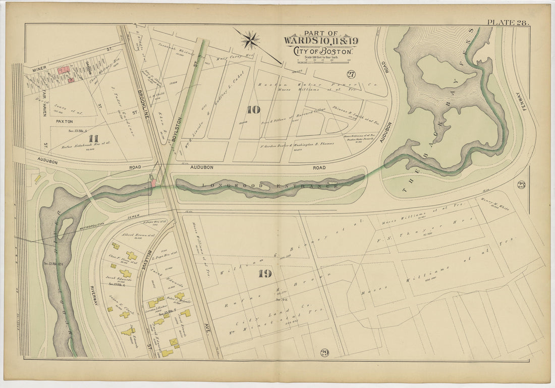 This old map of Boston, Massachusetts, Roxbury, , West Roxbury was created by Bromley, George Washington|Bromley, Walter Scott|G.W. Bromley &amp; Co in 1895