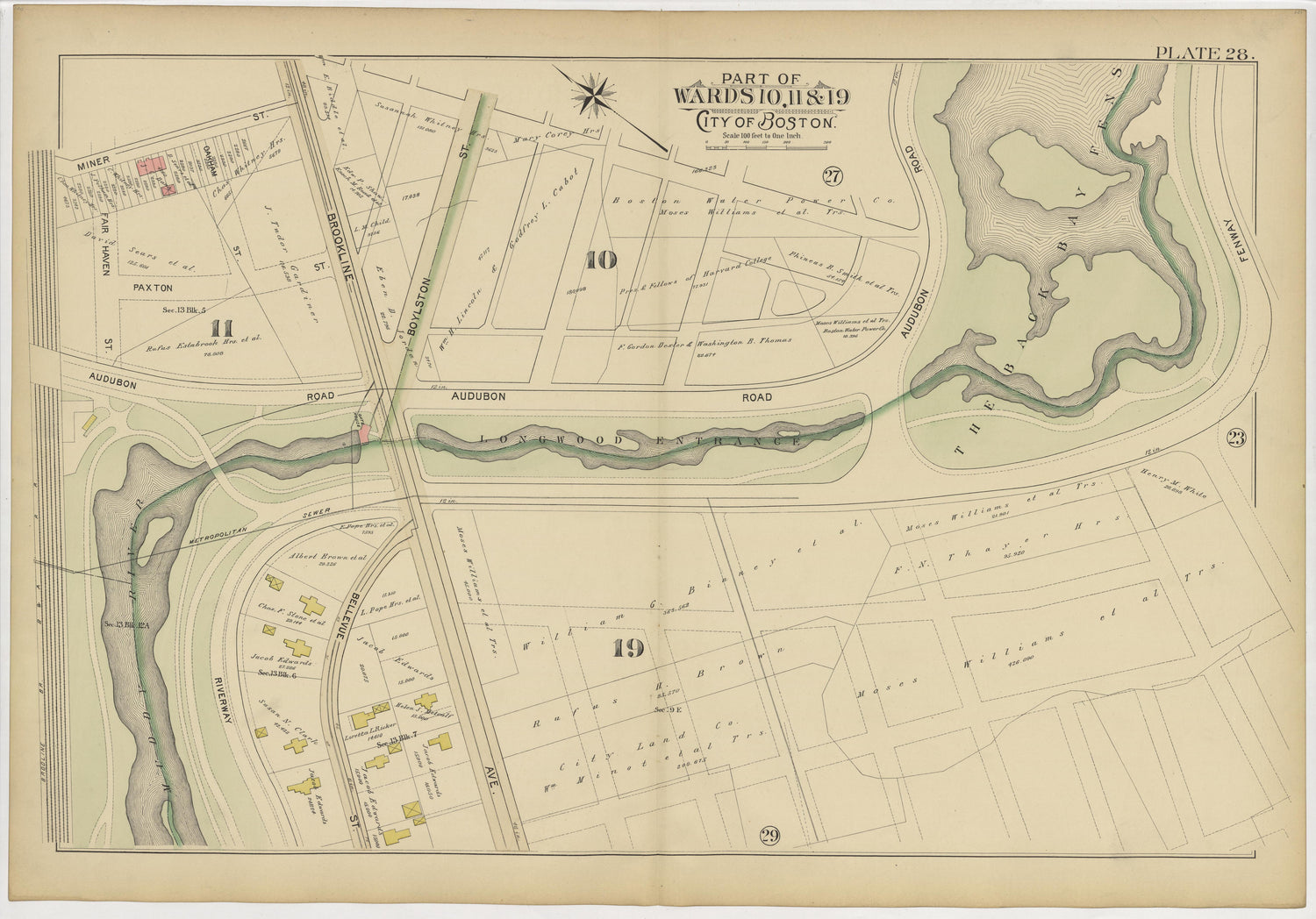 This old map of Boston, Massachusetts, Roxbury, , West Roxbury was created by Bromley, George Washington|Bromley, Walter Scott|G.W. Bromley &amp; Co in 1895