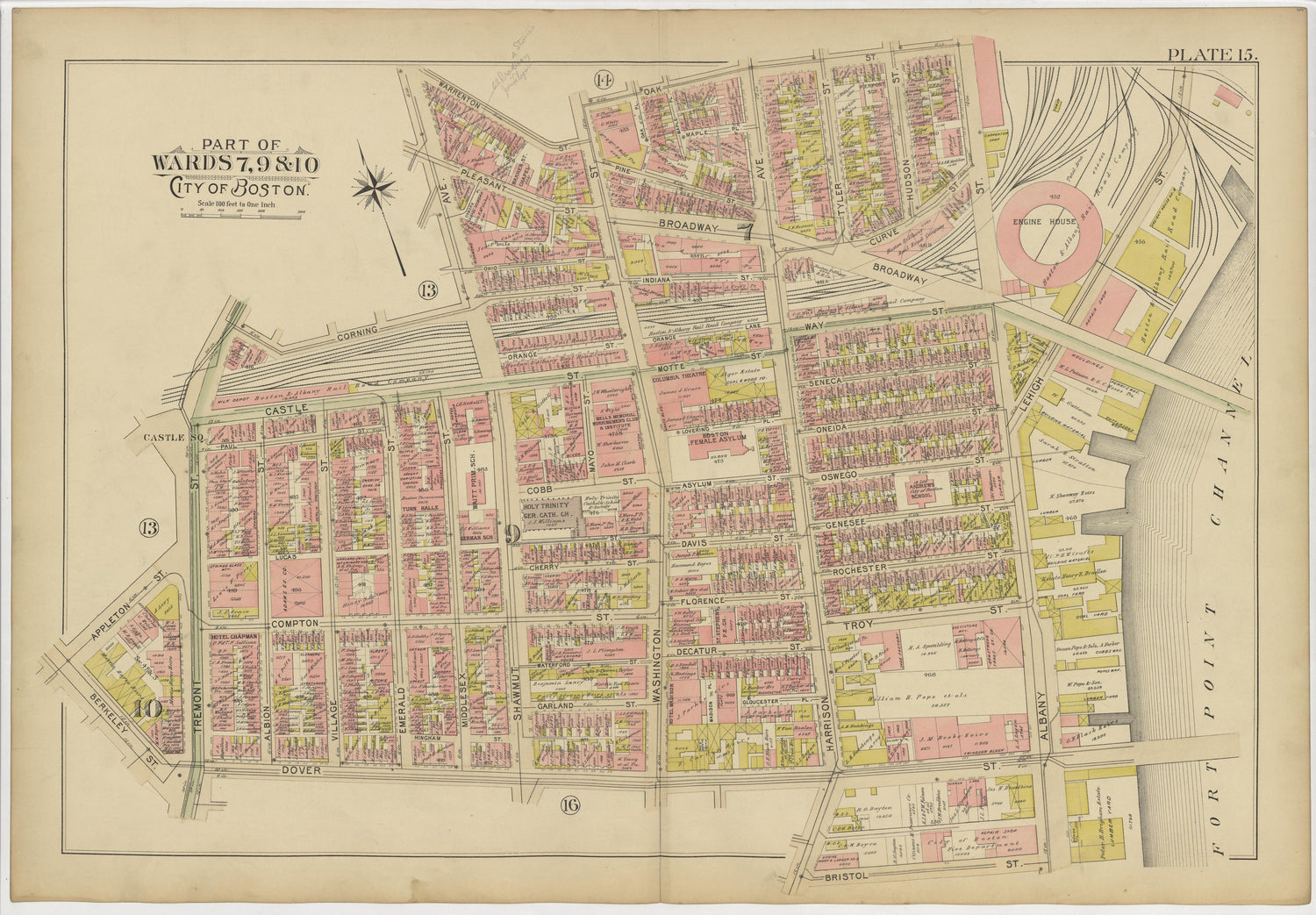 This old map of Boston, Massachusetts, Roxbury, , West Roxbury was created by Bromley, George Washington|Bromley, Walter Scott|G.W. Bromley &amp; Co in 1895
