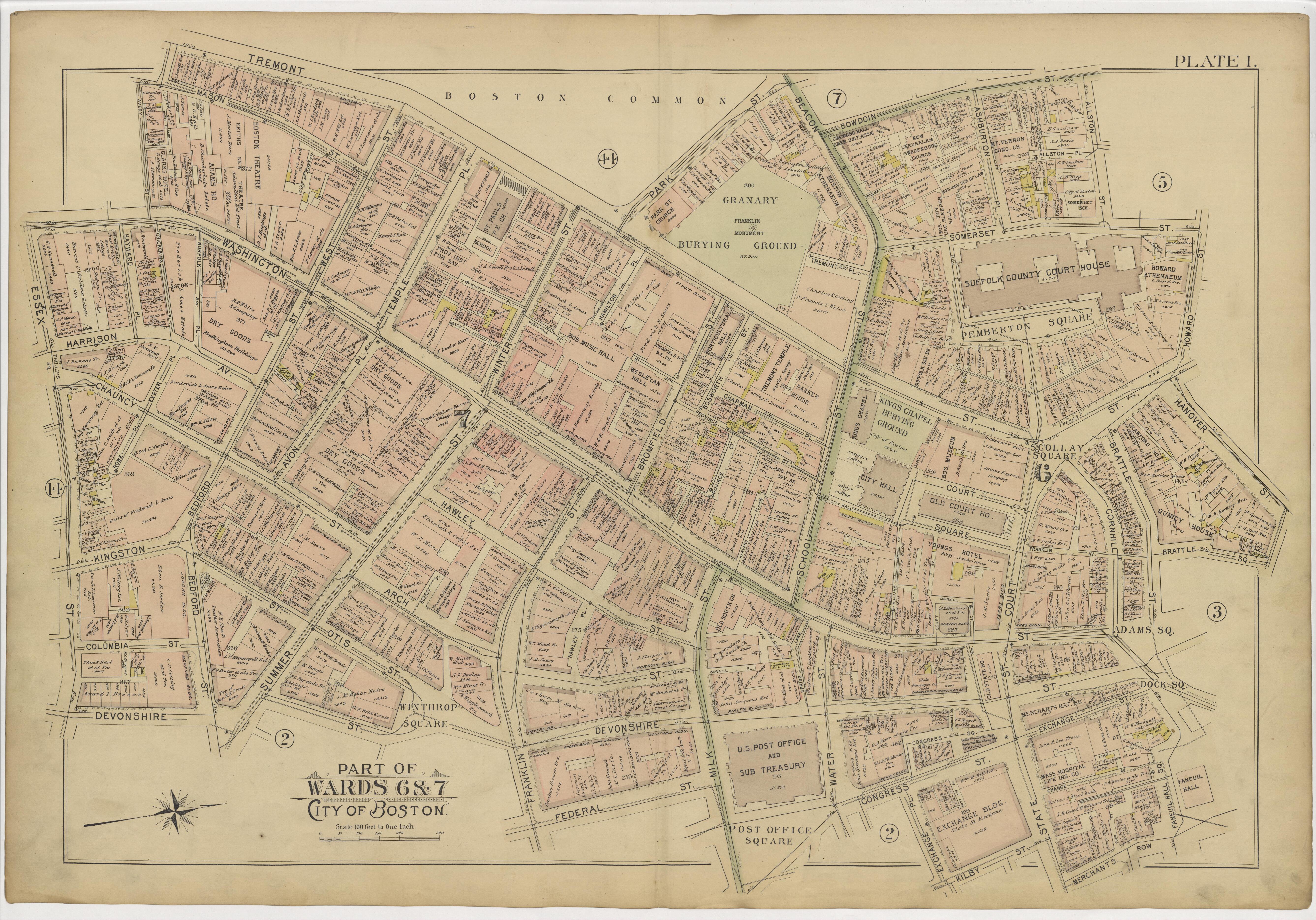 This old map of Boston, Massachusetts, Roxbury, , West Roxbury was created by Bromley, George Washington|Bromley, Walter Scott|G.W. Bromley &amp; Co in 1895
