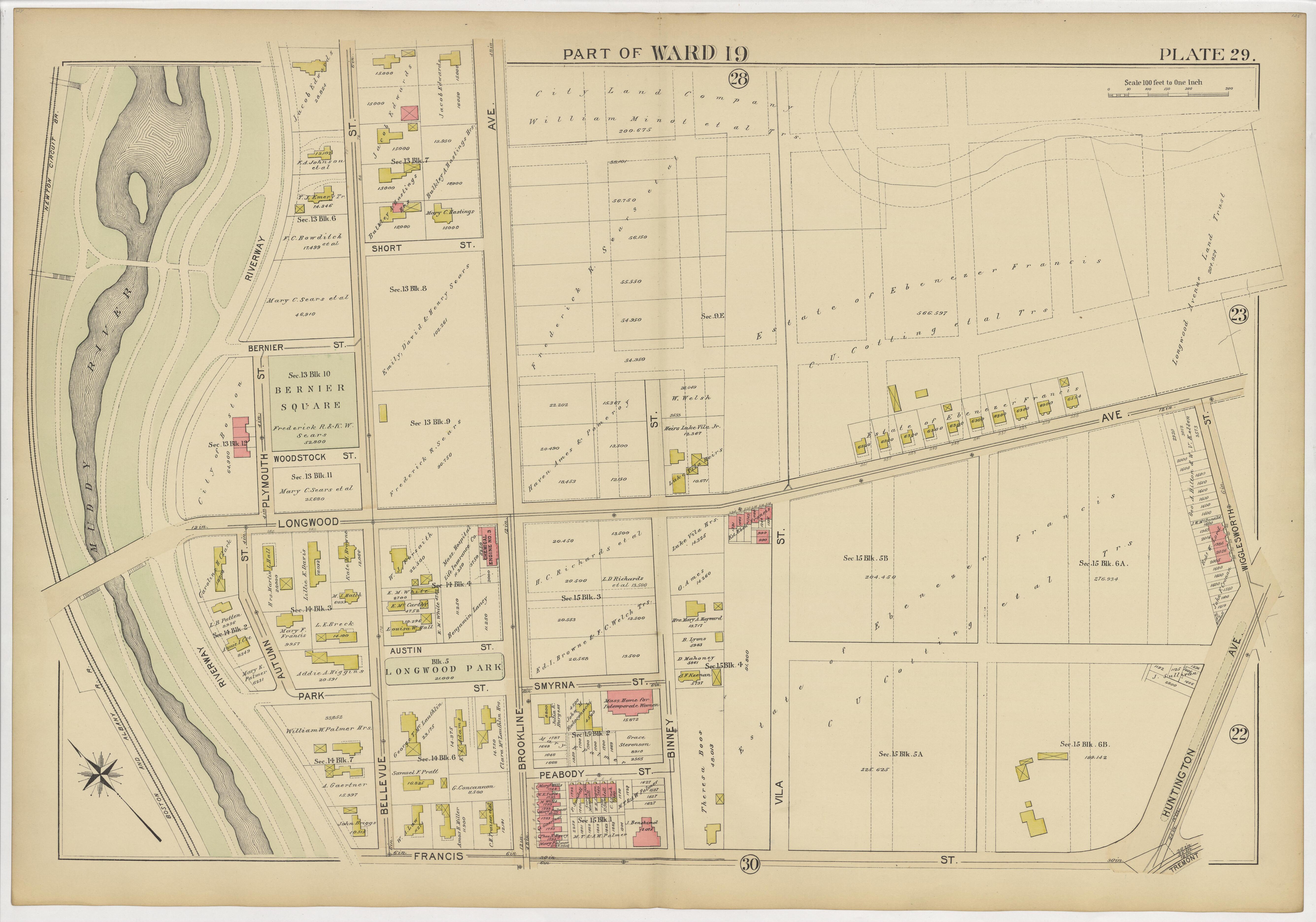 This old map of Boston, Massachusetts, Roxbury, , West Roxbury was created by Bromley, George Washington|Bromley, Walter Scott|G.W. Bromley &amp; Co in 1895