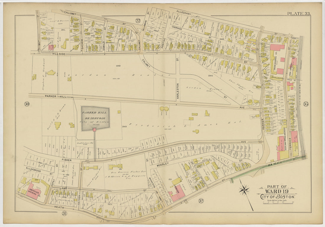 This old map of Boston, Massachusetts, Roxbury, , West Roxbury was created by Bromley, George Washington|Bromley, Walter Scott|G.W. Bromley &amp; Co in 1895