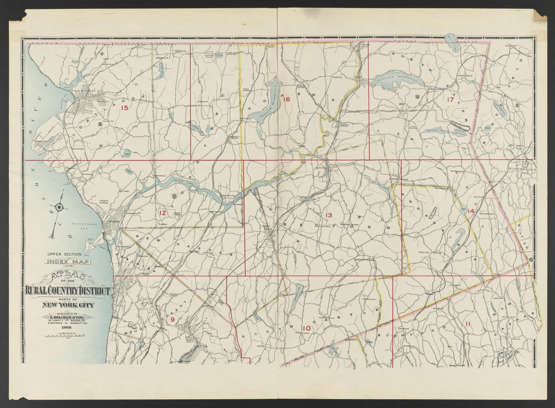 This old map of Connecticut, New York, , Westchester County was created by Hyde, E. Belcher in 1908